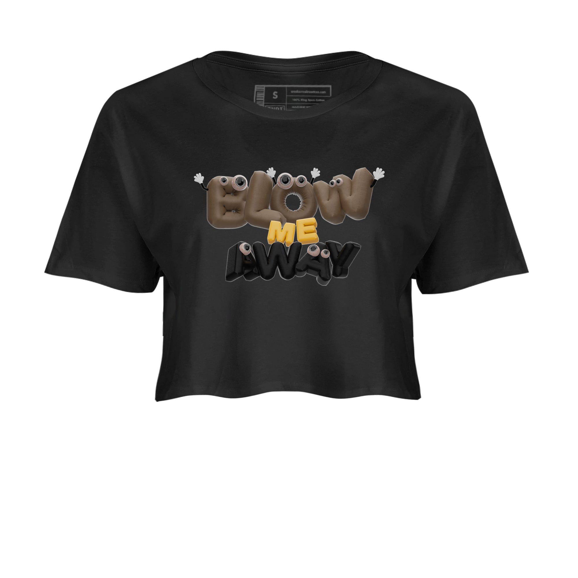 Air Jordan 1 Palomino shirt to match jordans Blow Me Away Streetwear Sneaker Shirt AJ1 Palomino Drip Gear Zone Sneaker Matching Clothing Black 2 Crop T-Shirt