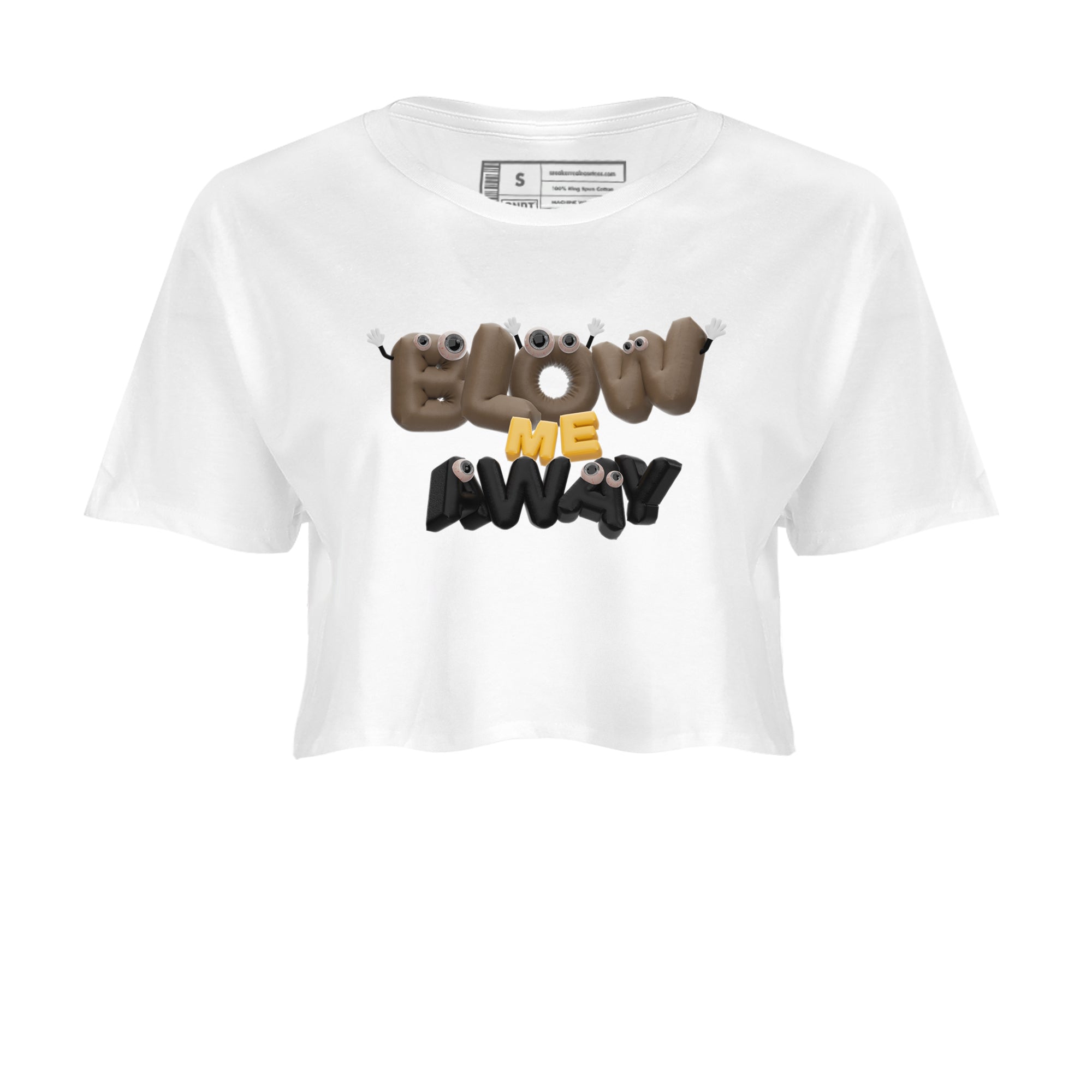 Air Jordan 1 Palomino shirt to match jordans Blow Me Away Streetwear Sneaker Shirt AJ1 Palomino Drip Gear Zone Sneaker Matching Clothing White 2 Crop T-Shirt