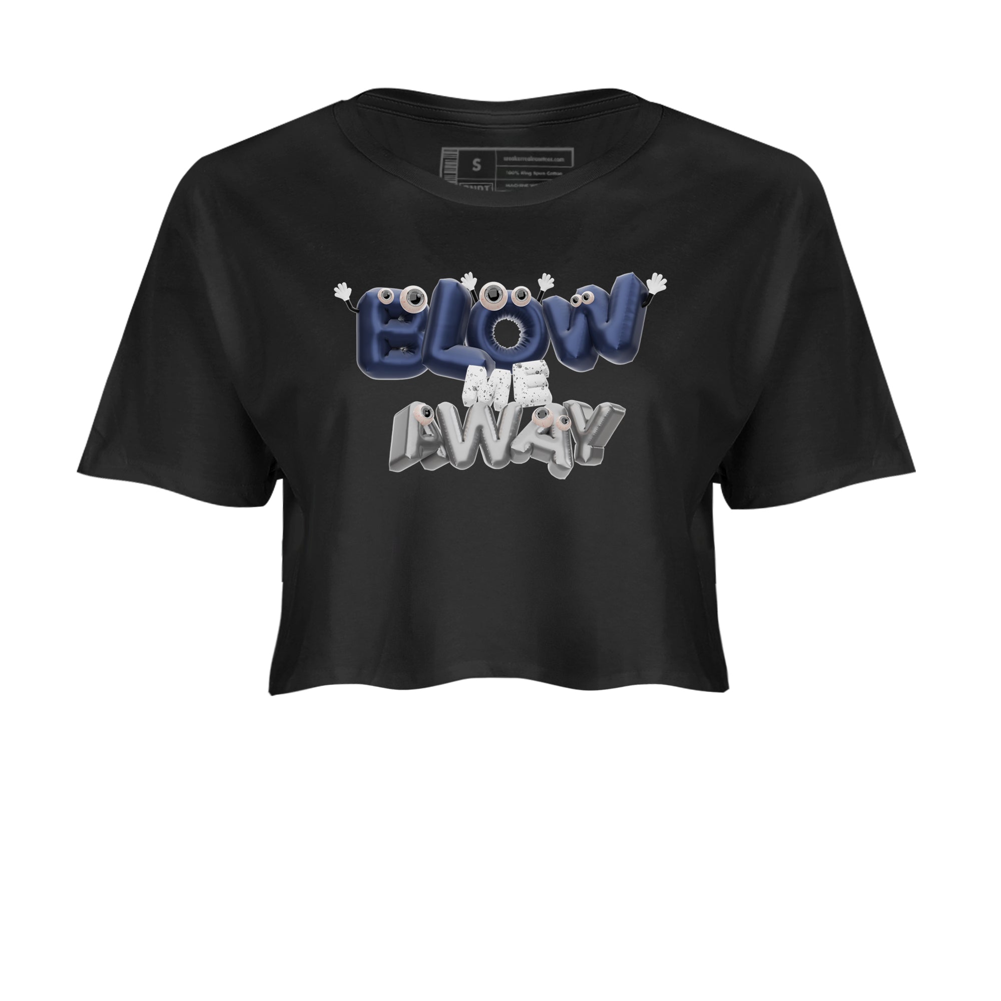Air Jordan 5 Georgetown shirt to match jordans Blow Me Away Streetwear Sneaker Shirt AJ5 Georgetown Drip Gear Zone Sneaker Matching Clothing Black 2 Crop T-Shirt