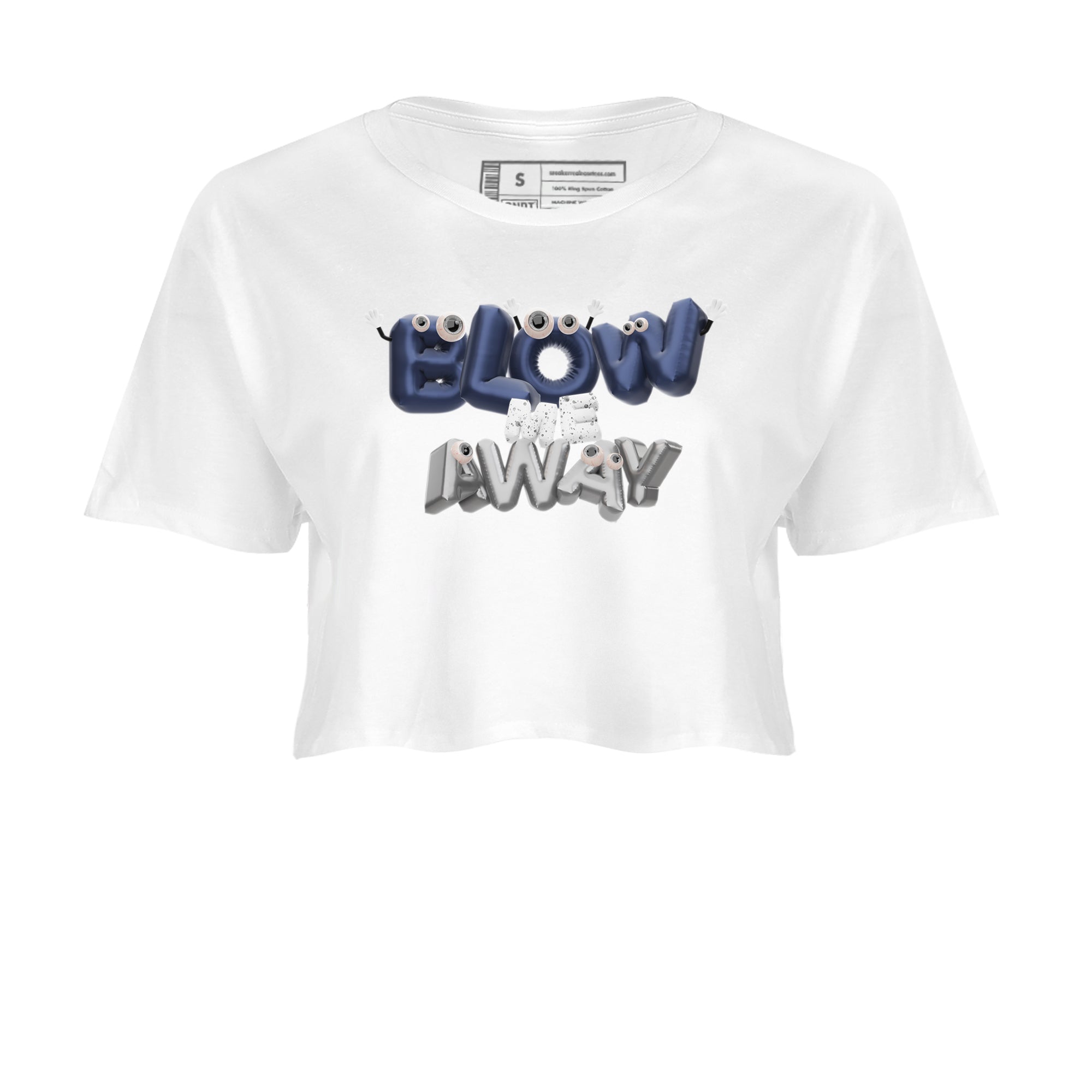 Air Jordan 5 Georgetown shirt to match jordans Blow Me Away Streetwear Sneaker Shirt AJ5 Georgetown Drip Gear Zone Sneaker Matching Clothing White 2 Crop T-Shirt