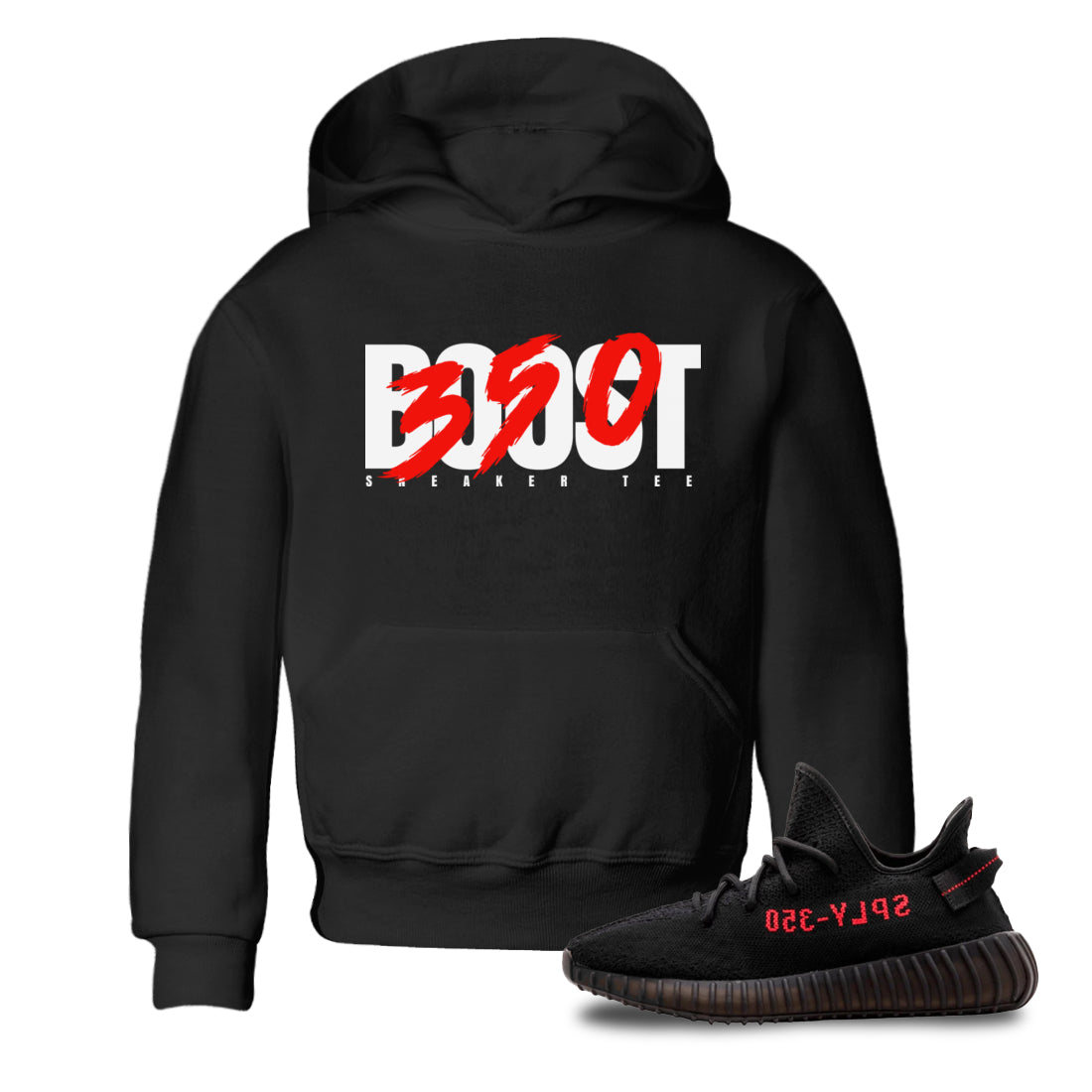 Yeezy 350 Bred shirt to match jordans Boost 350 Streetwear Sneaker Shirt Adidas Yeezy Boost V2 350 Bred Drip Gear Zone Sneaker Matching Clothing Baby Toddler Black 1 T-Shirt