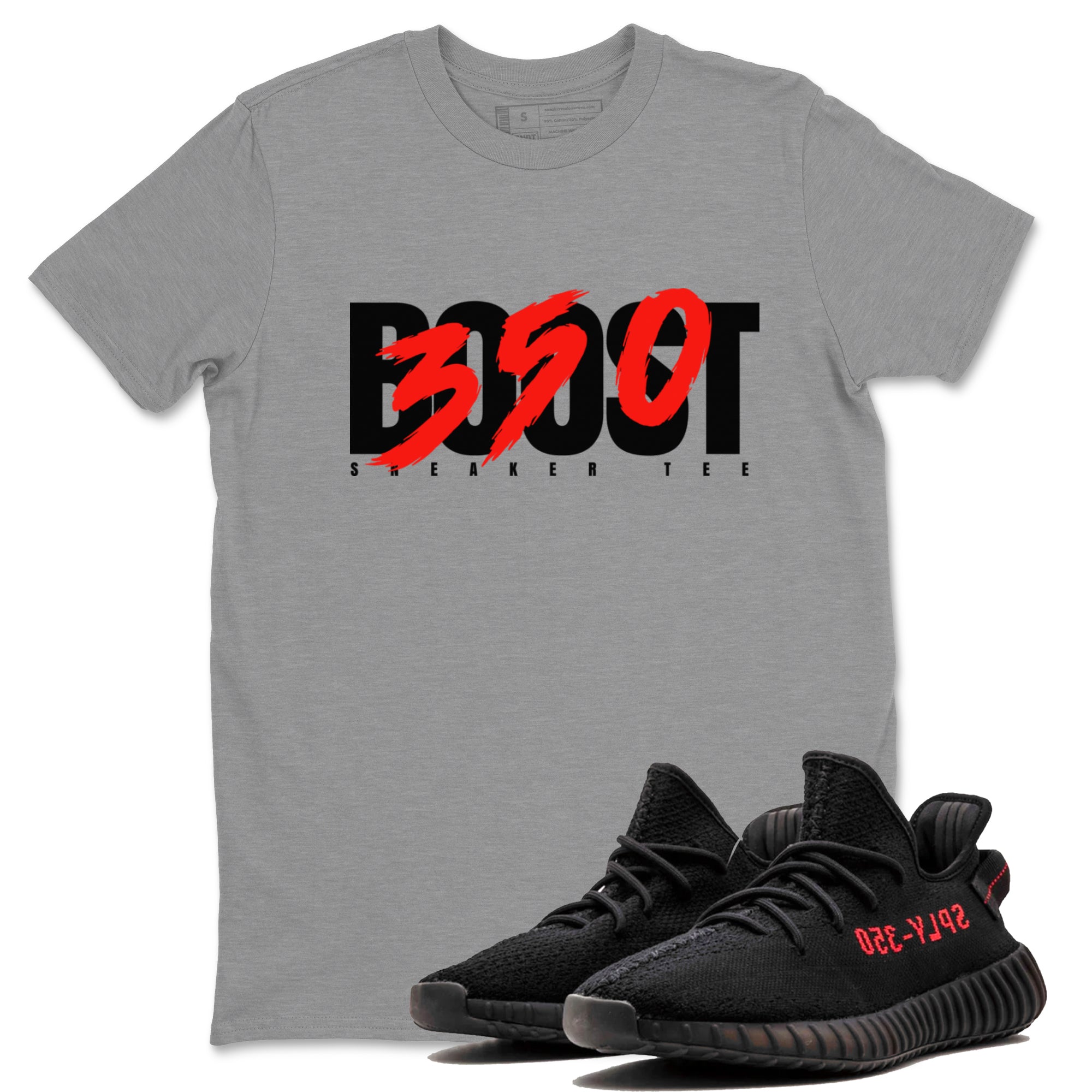 Yeezy 350 Bred shirt to match jordans Boost 350 Streetwear Sneaker Shirt Adidas Yeezy Boost V2 350 Bred Drip Gear Zone Sneaker Matching Clothing Unisex Heather Grey 1 T-Shirt