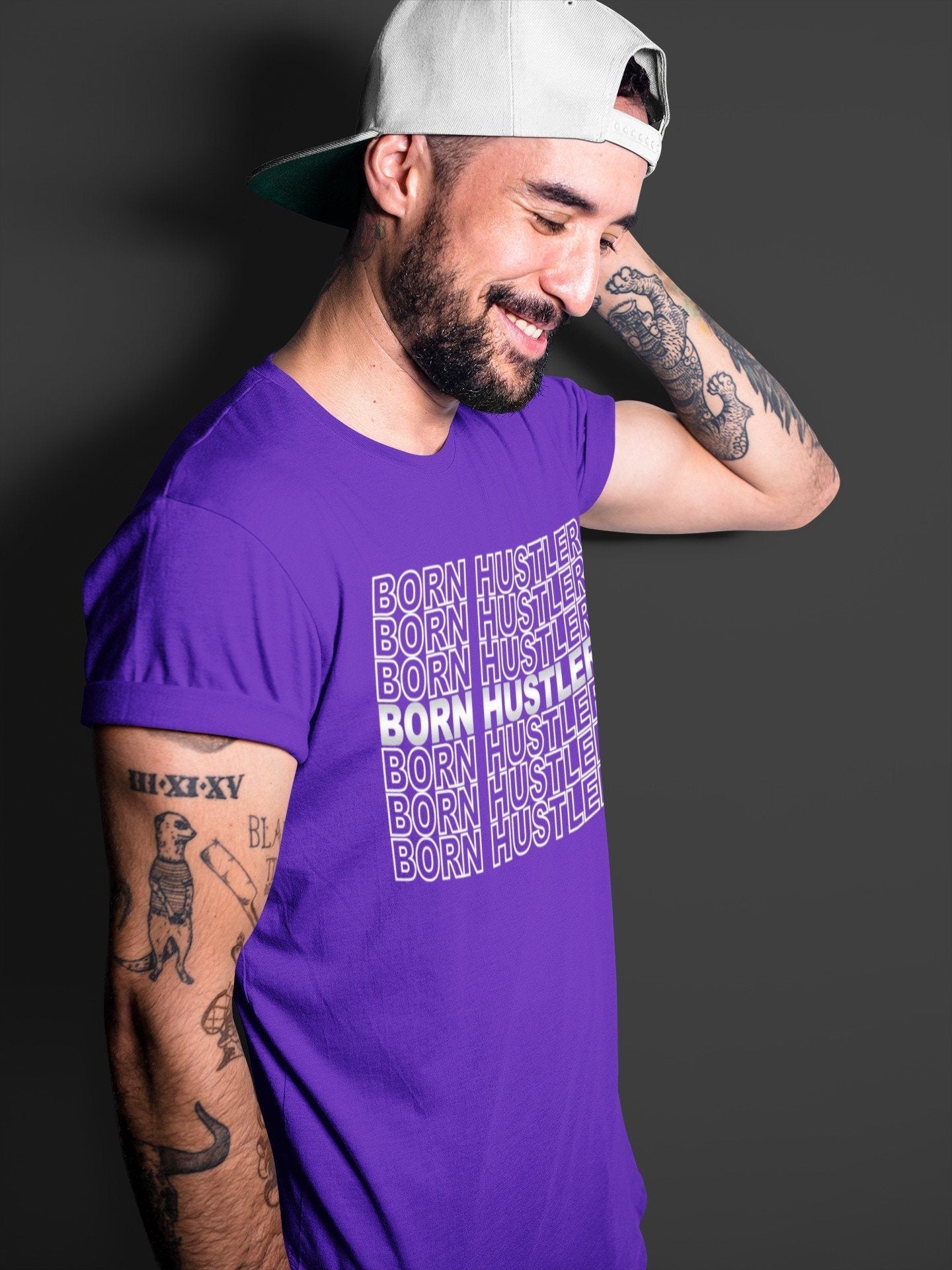 Jordan 1 WMNS Court Purple Shirt To Match Jordans Born Hustler Sneaker Tees Jordan 1 WMNS Court Purple Drip Gear Zone Sneaker Matching Clothing Unisex Shirts