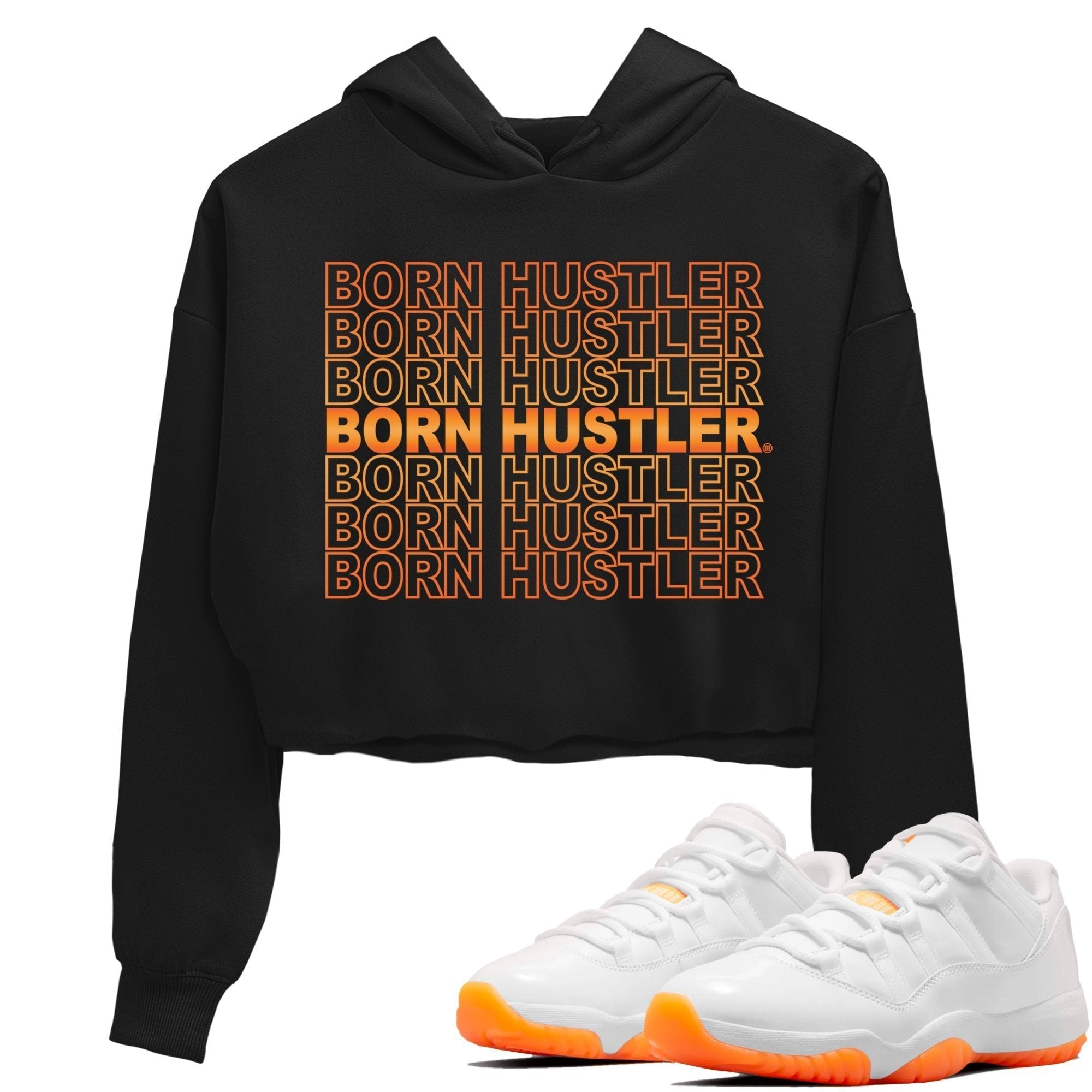 Jordan 11 Citrus Sneaker Matching T-Shirt Born Hustler Sneaker Tees Jordan 11 Citrus Sneaker Release Tees Women's Shirts
