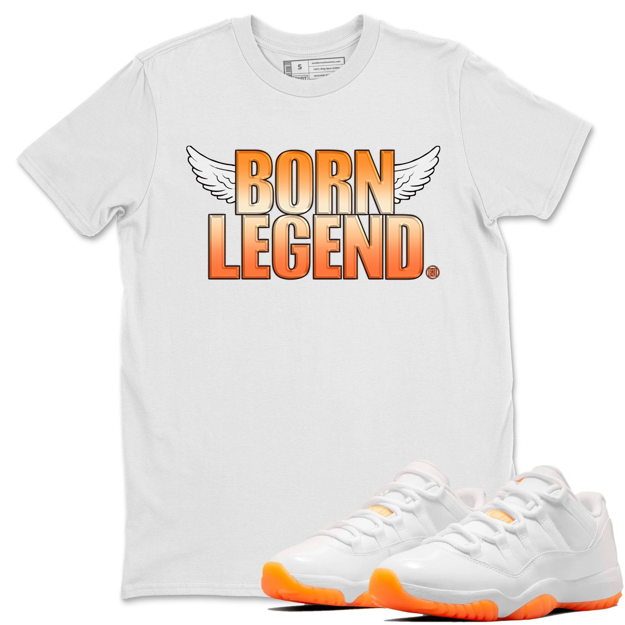 Jordan 11 Citrus Shirt To Match Jordans Born Legend Sneaker Tees Jordan 11 Citrus Drip Gear Zone Sneaker Matching Clothing Unisex Shirts
