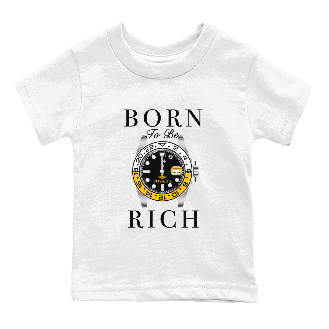 AJ1 Yellow Ochre shirt to match jordans Born To Be Rich sneaker tees streetwear brand Air Jordan 1 Yellow Ochre Drip Gear Zone Brand baby toddler White 2 cotton Shirt