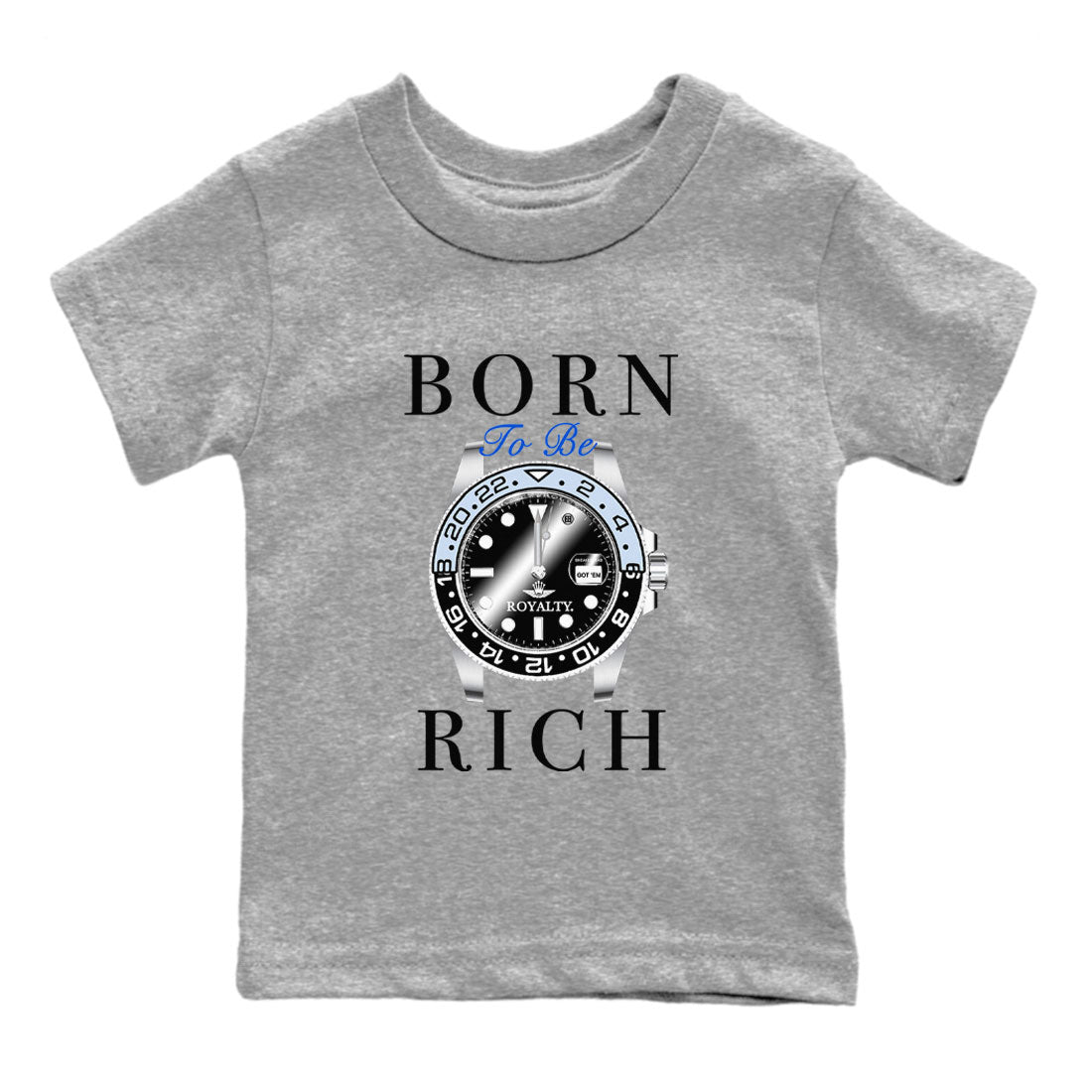 AJ11 Space shirt to match jordans Born To Be Rich sneaker tees Air Jordan 11 Retro Space Drip Gear Zone baby toddler Heather Grey 2 cotton Shirt