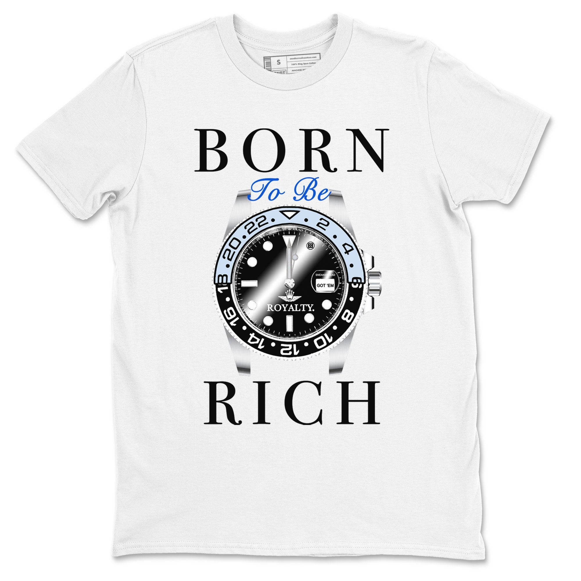AJ11 Space shirt to match jordans Born To Be Rich sneaker tees Air Jordan 11 Retro Space Drip Gear Zone unisex cotton White 2 crew neck shirt