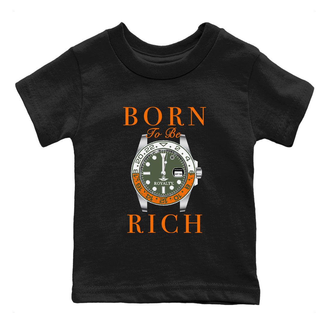 5s Olive shirt to match jordans Born To Be Rich sneaker tees Air Jordan 5 Olive Drip Gear Zone baby toddler Black 2 cotton Shirt