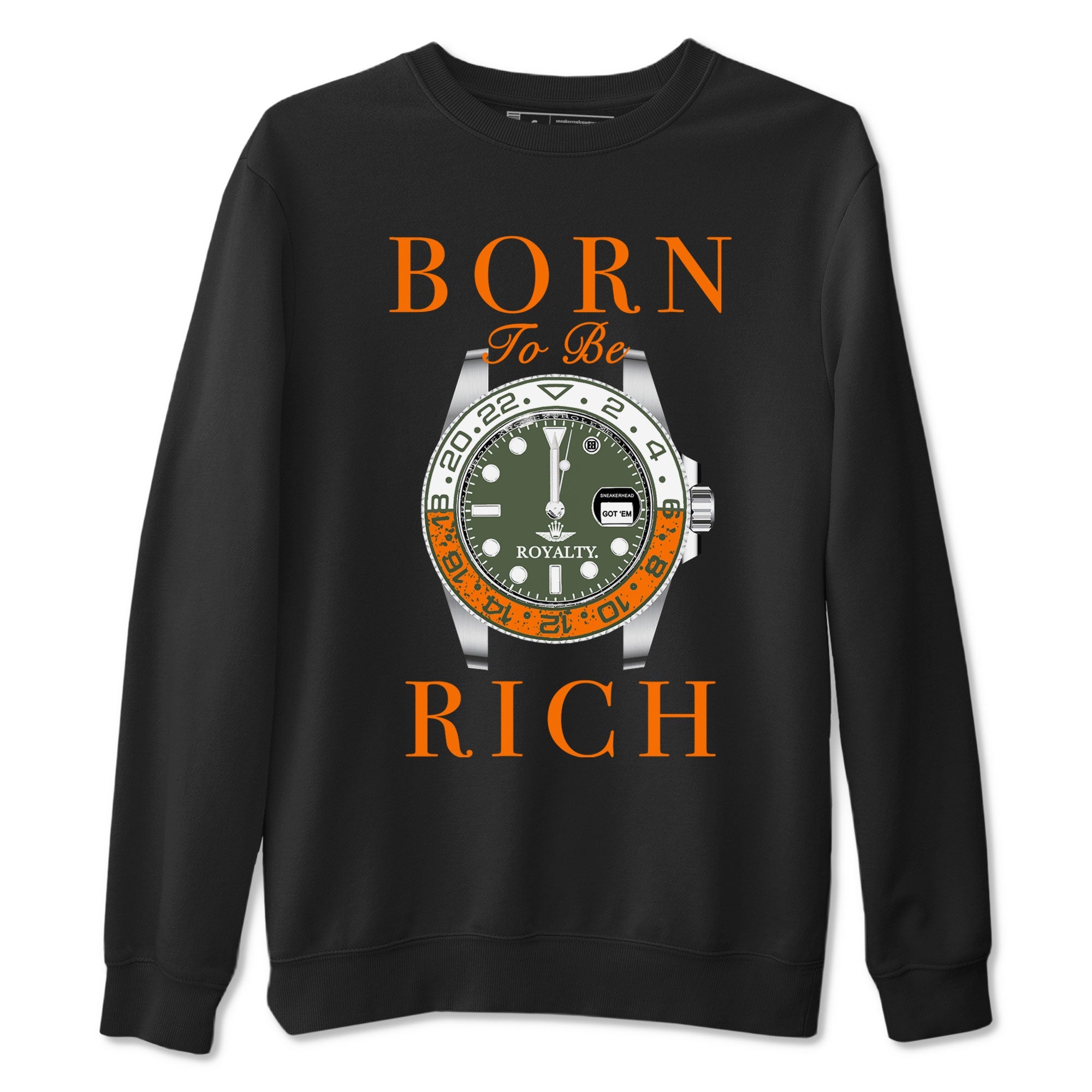 5s Olive shirt to match jordans Born To Be Rich sneaker tees Air Jordan 5 Retro Olive Drip Gear Zone unisex cotton Black 2 crew neck shirt