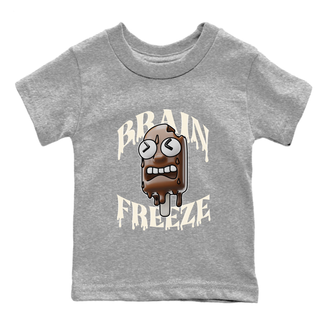 Dunk Cacao Wow shirt to match jordans Brain Freeze sneaker match tees Nike Dunk Cacao Wow Drip Gear Zone Baby Toddler Heather Grey 2 T-Shirt