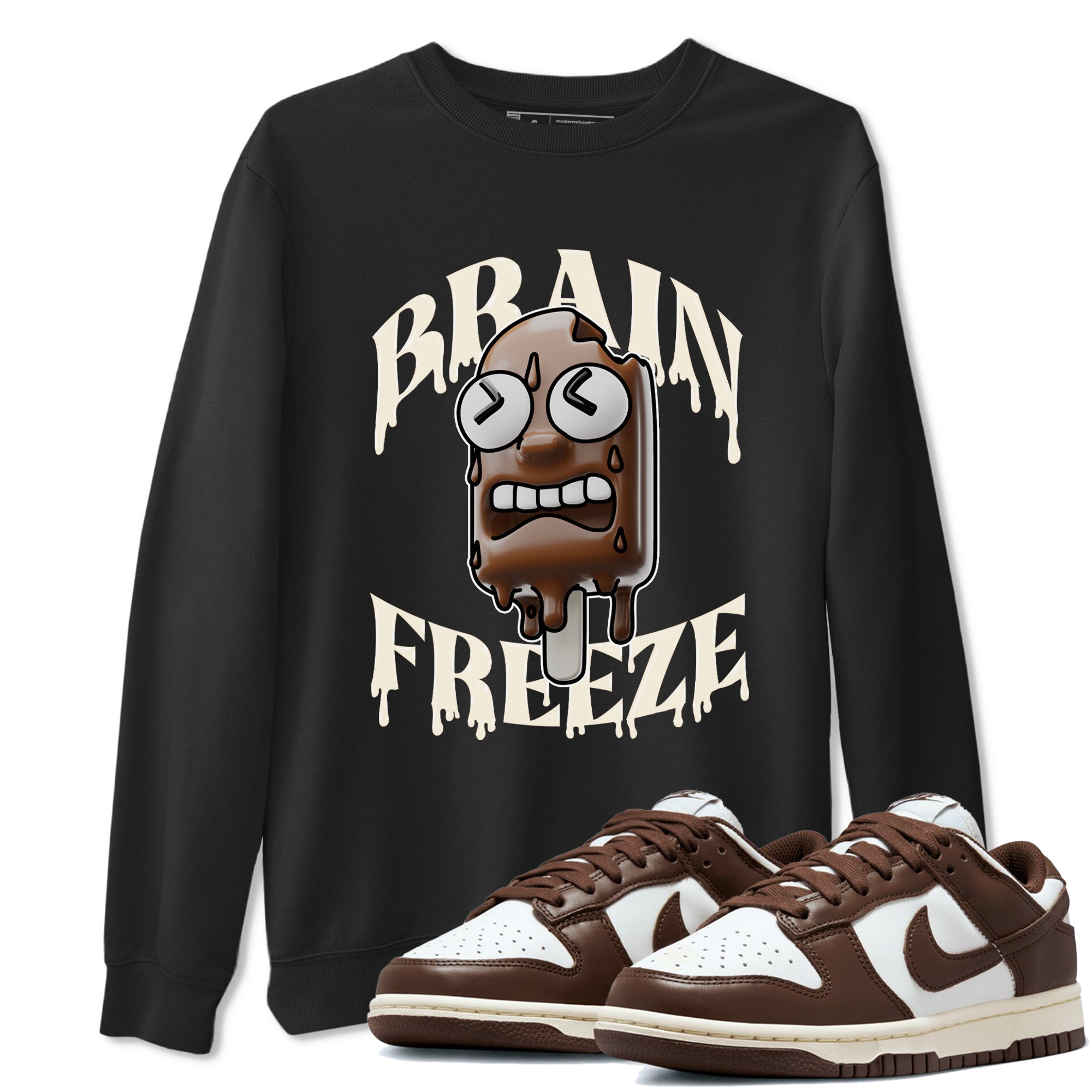 Dunk Cacao Wow shirt to match jordans Brain Freeze sneaker match tees Nike Dunk Cacao Wow Drip Gear Zone Unisex Black 1 T-Shirt