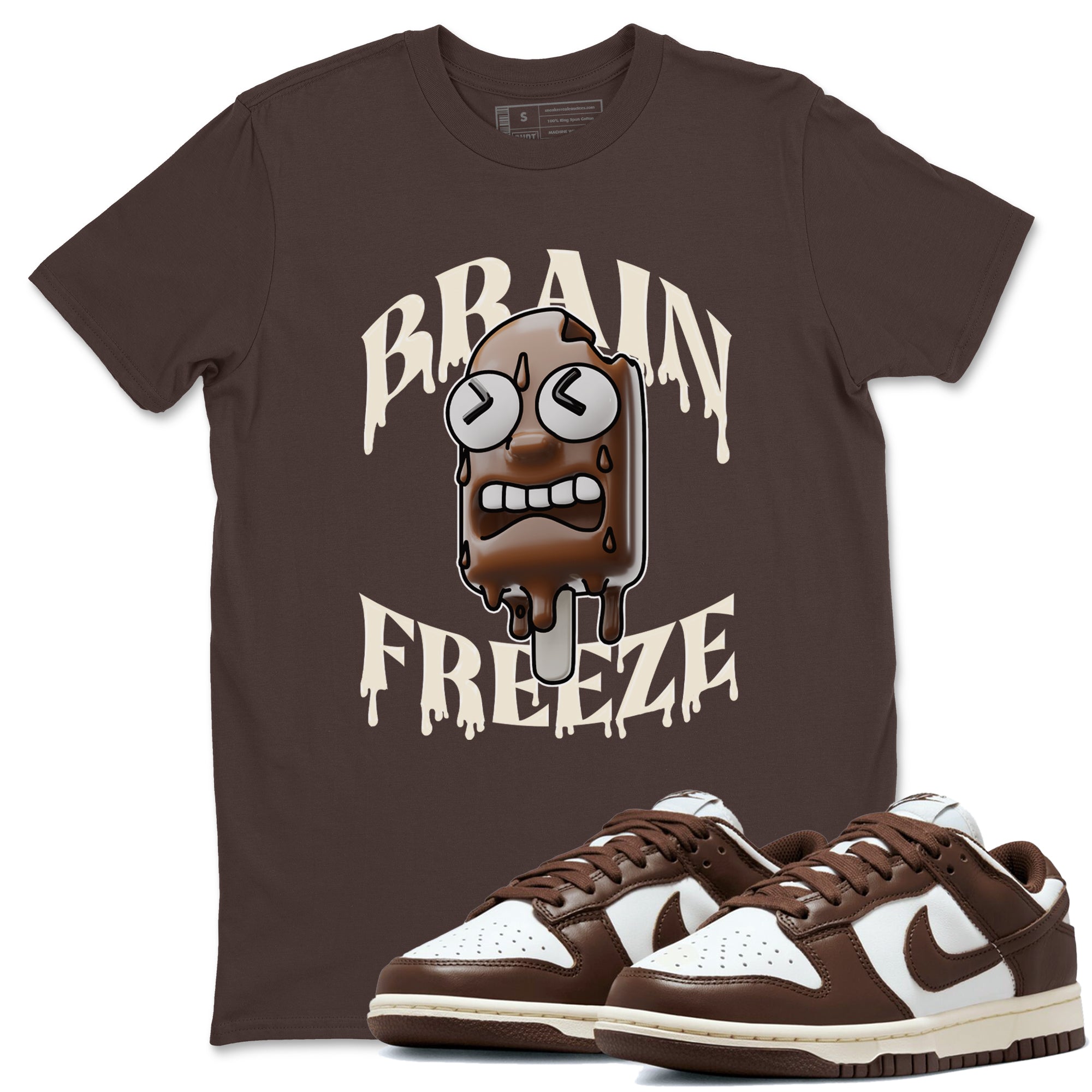 Dunk Cacao Wow shirt to match jordans Brain Freeze sneaker match tees Nike Dunk Cacao Wow Drip Gear Zone Unisex Dark Chocolate 1 T-Shirt