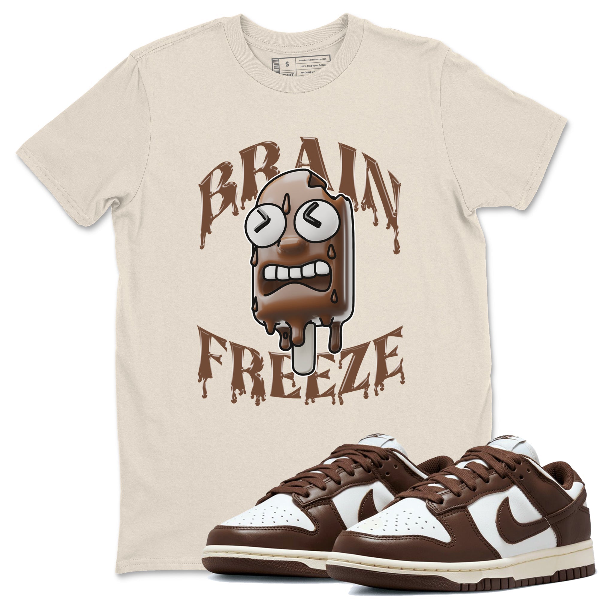 Dunk Cacao Wow shirt to match jordans Brain Freeze sneaker match tees Nike Dunk Cacao Wow Drip Gear Zone Unisex Natural 1 T-Shirt