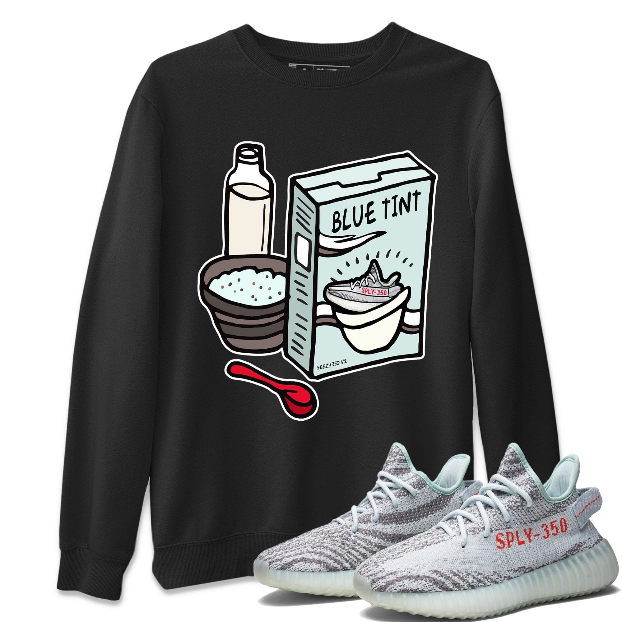 Yeezy 350 Blue Tint Shirt To Match Jordans Breakfast Cereal Sneaker Tees Yeezy 350 Blue Tint Drip Gear Zone Sneaker Matching Clothing Unisex Shirts