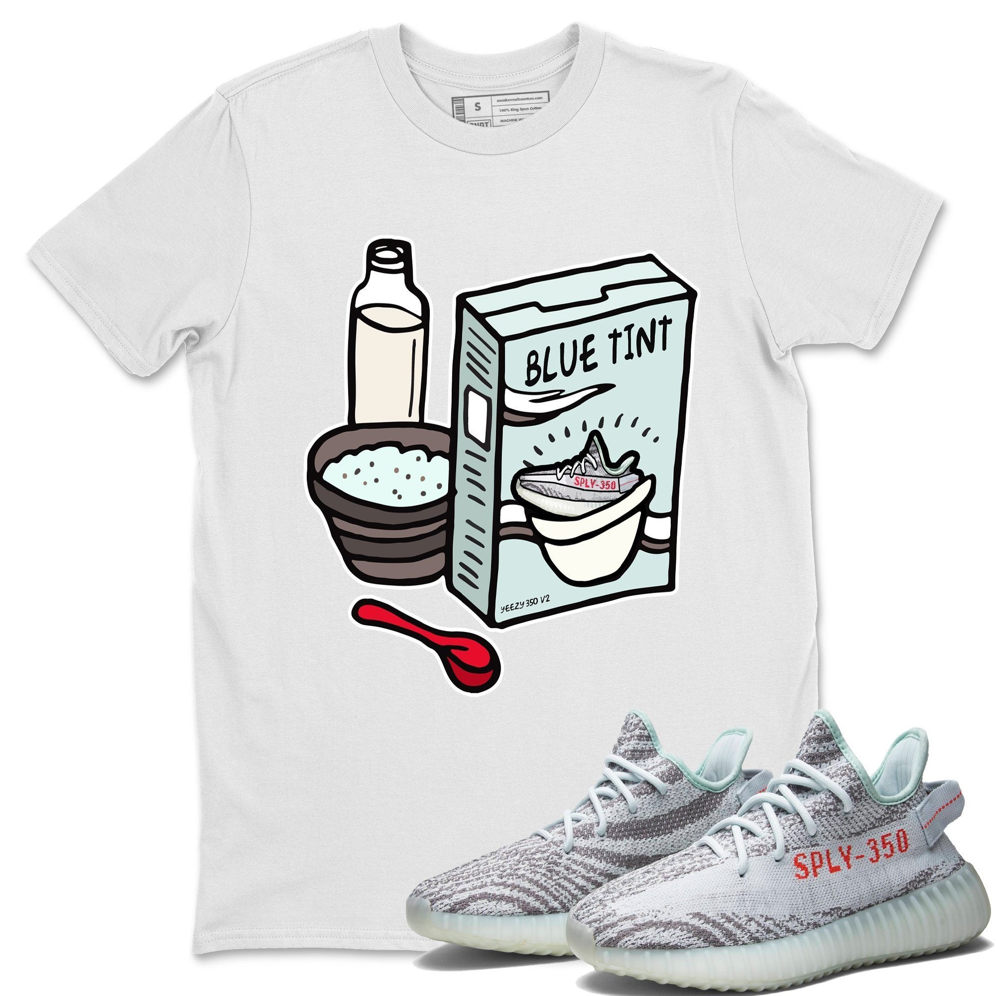 Yeezy 350 Blue Tint Shirt To Match Jordans Breakfast Cereal Sneaker Tees Yeezy 350 Blue Tint Drip Gear Zone Sneaker Matching Clothing Unisex Shirts
