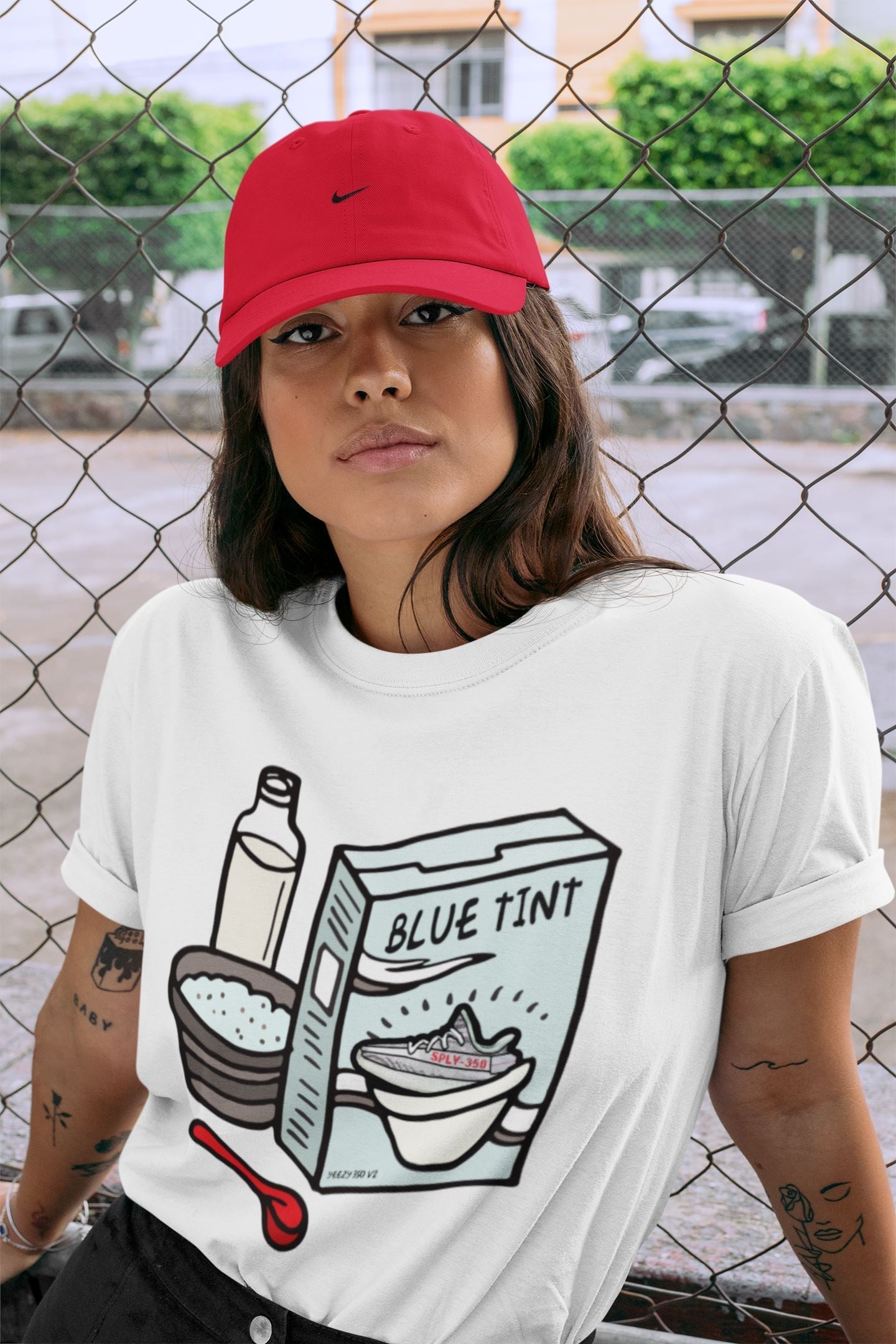 Yeezy 350 Blue Tint Shirt To Match Jordans Breakfast Cereal Sneaker Tees Yeezy 350 Blue Tint Drip Gear Zone Sneaker Matching Clothing Unisex Shirts