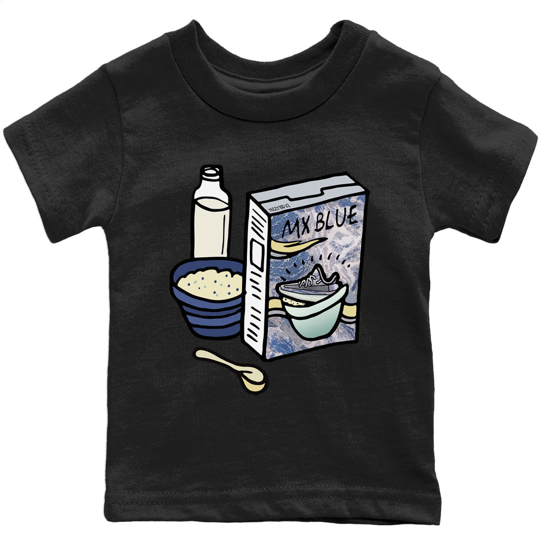 Yeezy 350 MX Blue Shirt To Match Jordans Breakfast Cereal Sneaker Tees Yeezy 350 MX Blue Drip Gear Zone Sneaker Matching Clothing Kids Shirts