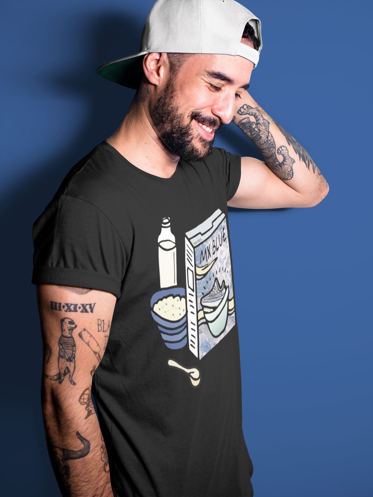 Yeezy 350 MX Blue Shirt To Match Jordans Breakfast Cereal Sneaker Tees Yeezy 350 MX Blue Drip Gear Zone Sneaker Matching Clothing Unisex Shirts