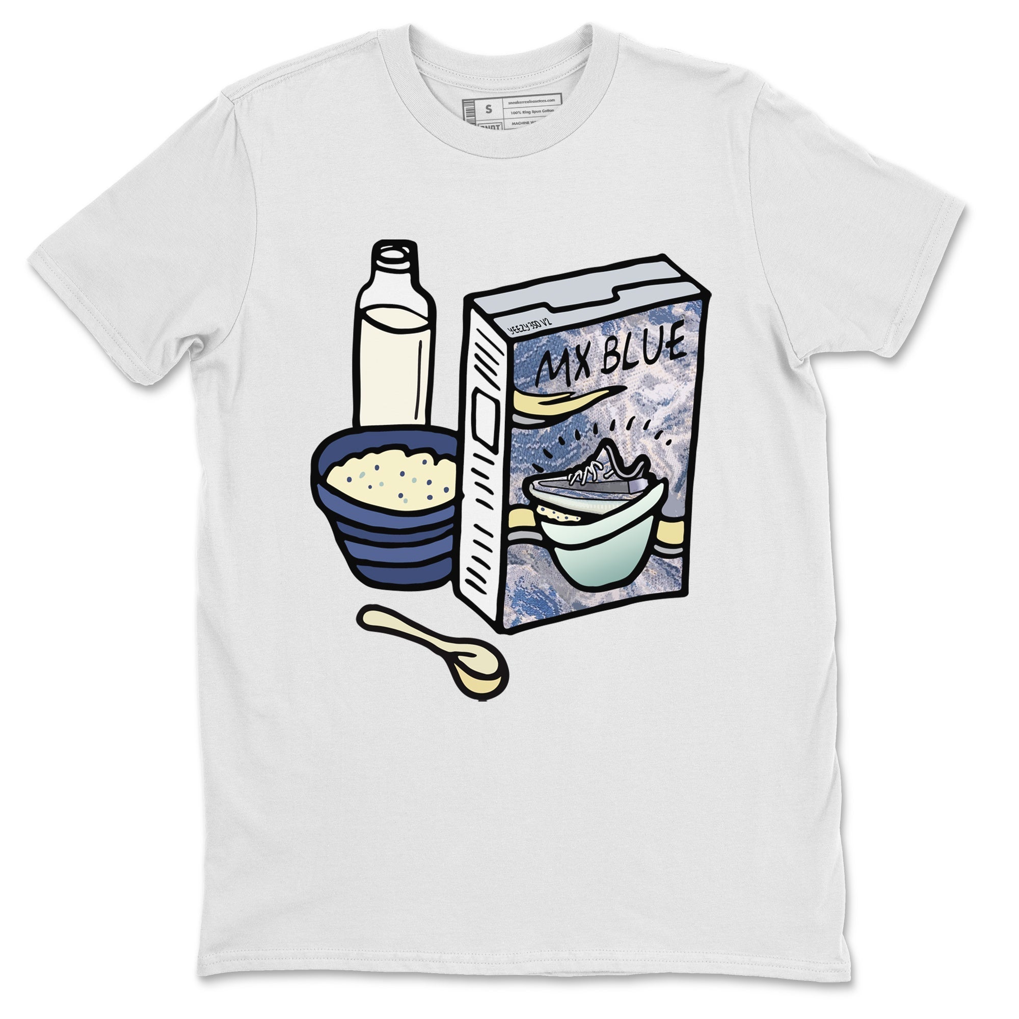 Yeezy 350 MX Blue Shirt To Match Jordans Breakfast Cereal Sneaker Tees Yeezy 350 MX Blue Drip Gear Zone Sneaker Matching Clothing Unisex Shirts