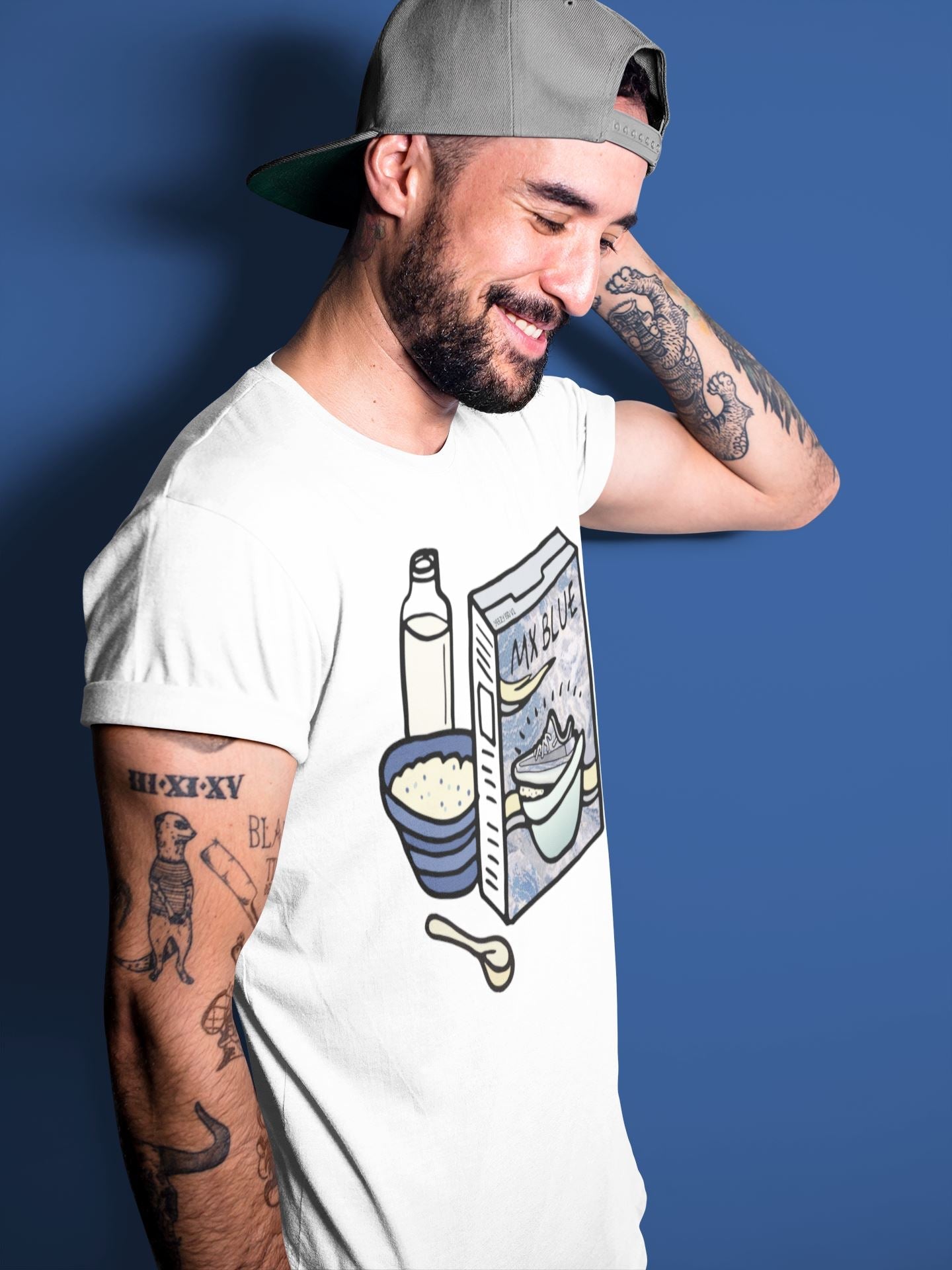 Yeezy 350 MX Blue Shirt To Match Jordans Breakfast Cereal Sneaker Tees Yeezy 350 MX Blue Drip Gear Zone Sneaker Matching Clothing Unisex Shirts