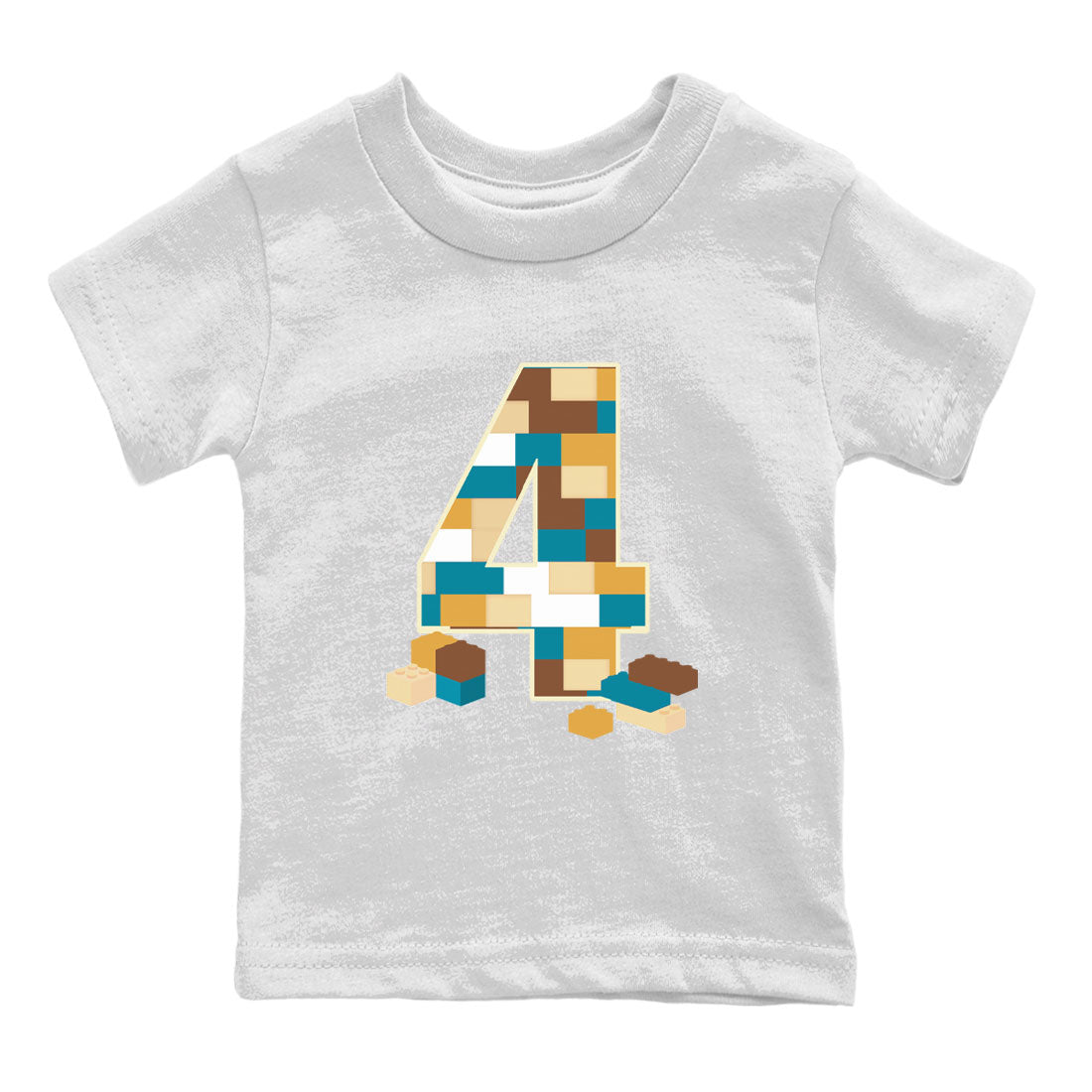 Air Jordan 4 GS Cacao Wow Match To Jordans Brick Number Four Streetwear Sneaker Shirt Air Jordan 4 Cacao Wow Drip Gear Zone Sneaker Matching Clothing Kids Shirts White 2