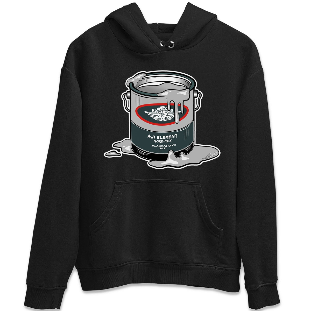 Jordan 1 Element Gore-Tex Black Grey Sneaker Matching T-Shirt Bucket Sneaker Tees Jordan 1 Element Gore-Tex Black Grey Sneaker Release Tees Crew Neck Tees