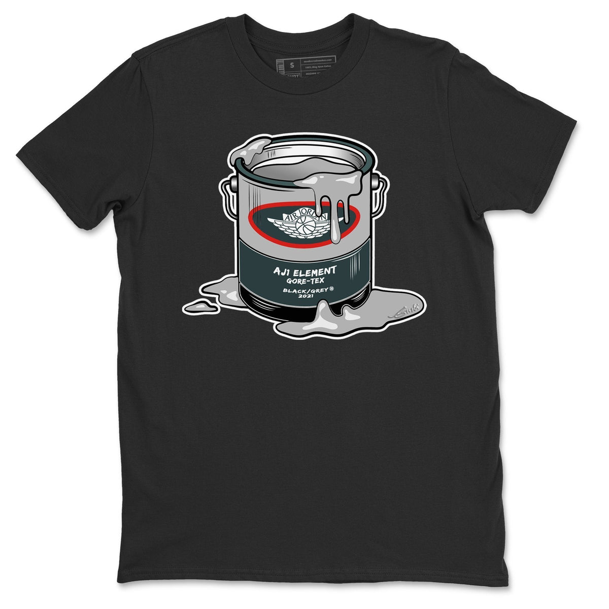 Jordan 1 Element Gore-Tex Black Grey Sneaker Matching T-Shirt Bucket Sneaker Tees Jordan 1 Element Gore-Tex Black Grey Sneaker Release Tees Crew Neck Tees