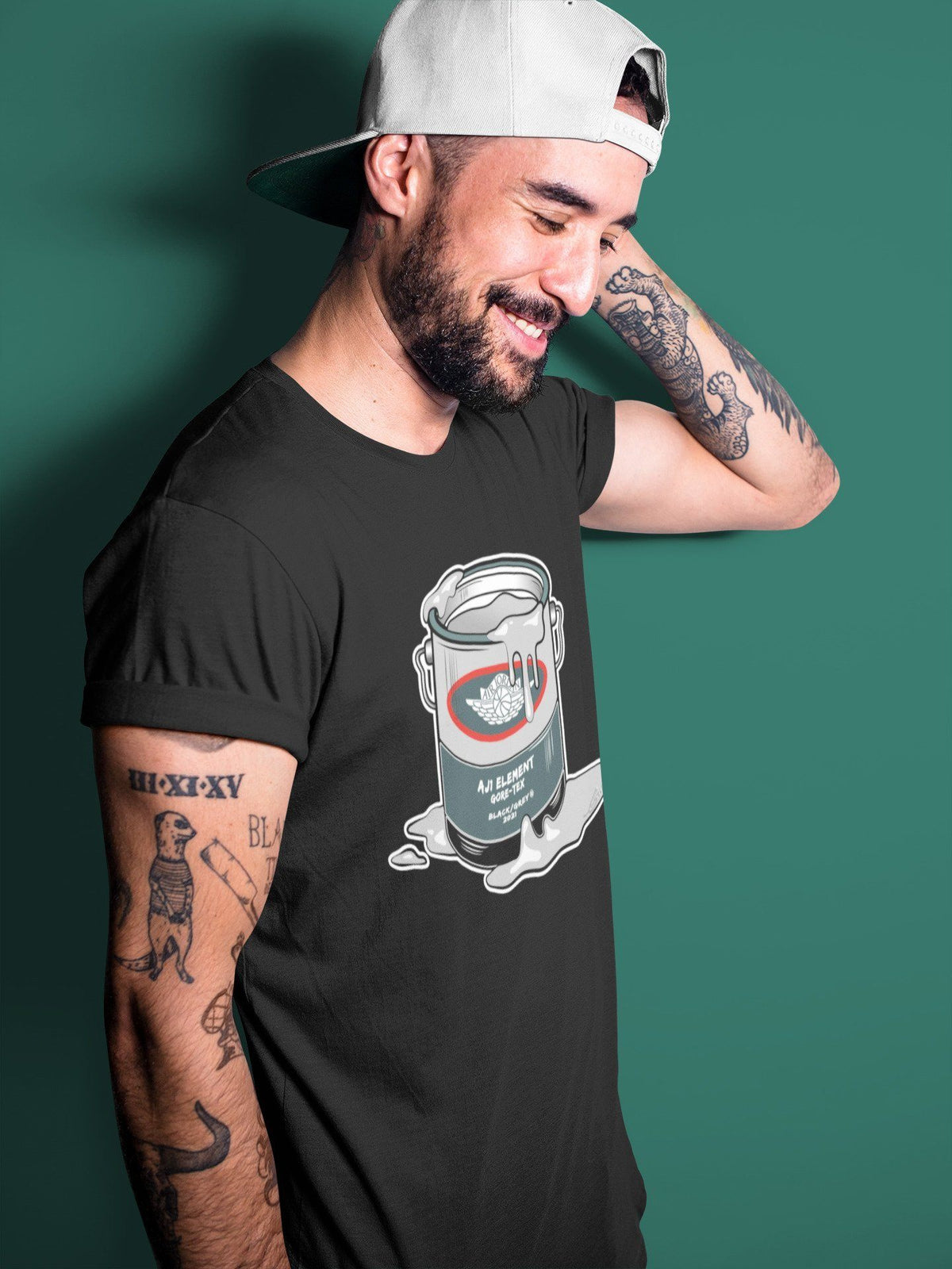Jordan 1 Element Gore-Tex Black Grey Sneaker Matching T-Shirt Bucket Sneaker Tees Jordan 1 Element Gore-Tex Black Grey Sneaker Release Tees Crew Neck Tees