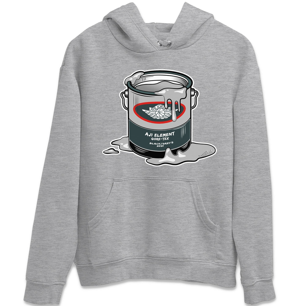 Jordan 1 Element Gore-Tex Black Grey Sneaker Matching T-Shirt Bucket Sneaker Tees Jordan 1 Element Gore-Tex Black Grey Sneaker Release Tees Crew Neck Tees