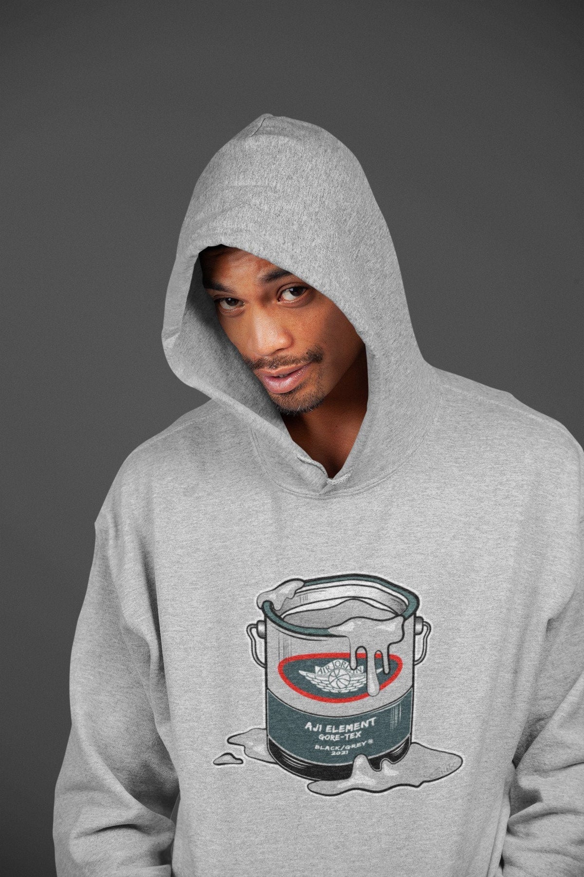 Jordan 1 Element Gore-Tex Black Grey Sneaker Matching T-Shirt Bucket Sneaker Tees Jordan 1 Element Gore-Tex Black Grey Sneaker Release Tees Crew Neck Tees