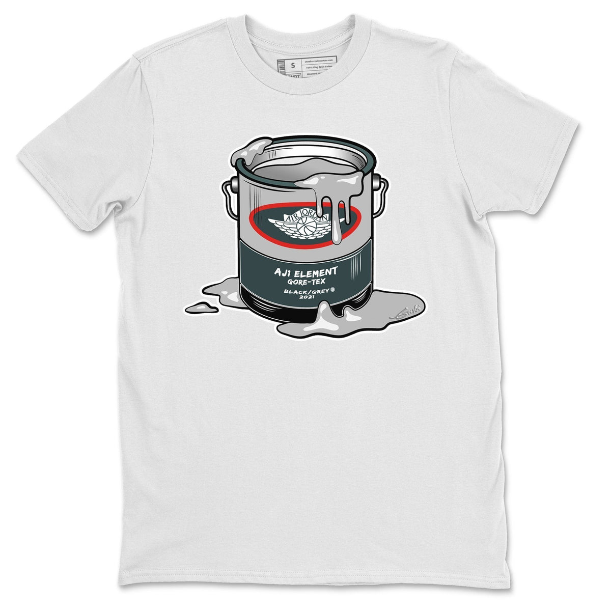 Jordan 1 Element Gore-Tex Black Grey Sneaker Matching T-Shirt Bucket Sneaker Tees Jordan 1 Element Gore-Tex Black Grey Sneaker Release Tees Crew Neck Tees