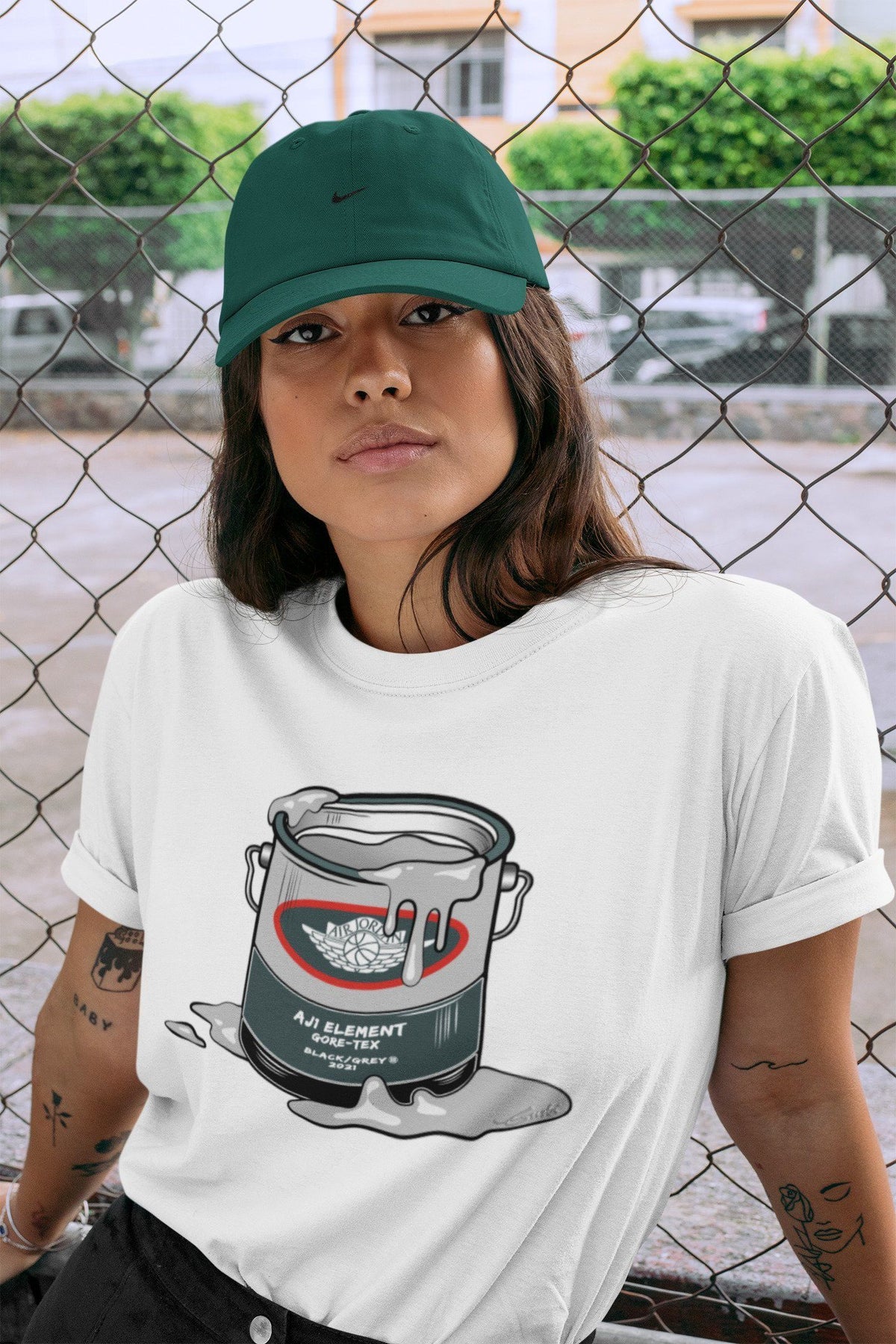 Jordan 1 Element Gore-Tex Black Grey Sneaker Matching T-Shirt Bucket Sneaker Tees Jordan 1 Element Gore-Tex Black Grey Sneaker Release Tees Crew Neck Tees