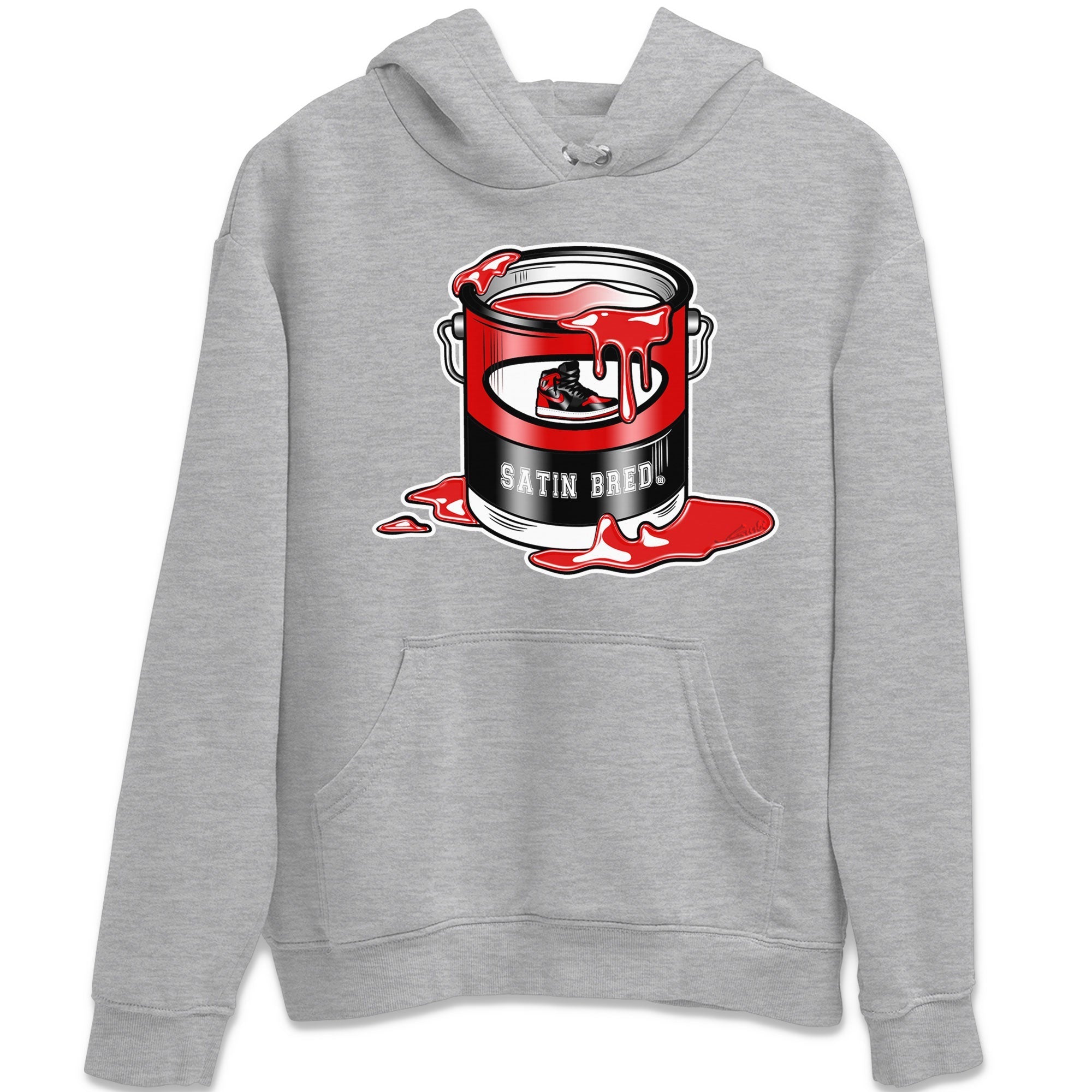 Air Jordan 1 Satin Bred shirt to match jordans Bucket Streetwear Sneaker Shirt Air Jordan 1 Retro High OG Satin Bred Drip Gear Zone Sneaker Matching Clothing Unisex Heather Grey 2 T-Shirt