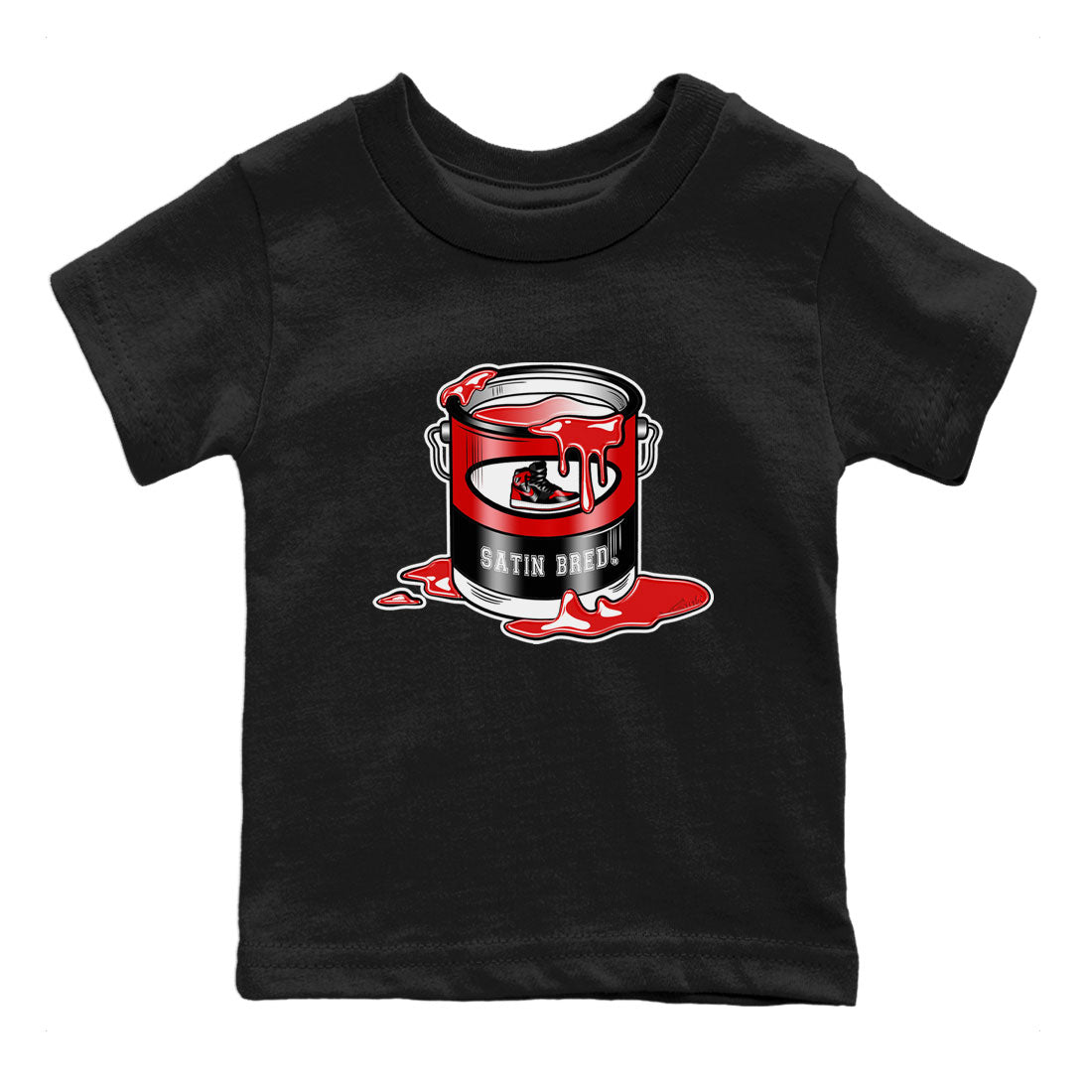 Air Jordan 1 Satin Bred shirt to match jordans Bucket Streetwear Sneaker Shirt Air Jordan 1 Retro High OG Satin Bred Drip Gear Zone Sneaker Matching Clothing Baby Toddler Black 2 T-Shirt