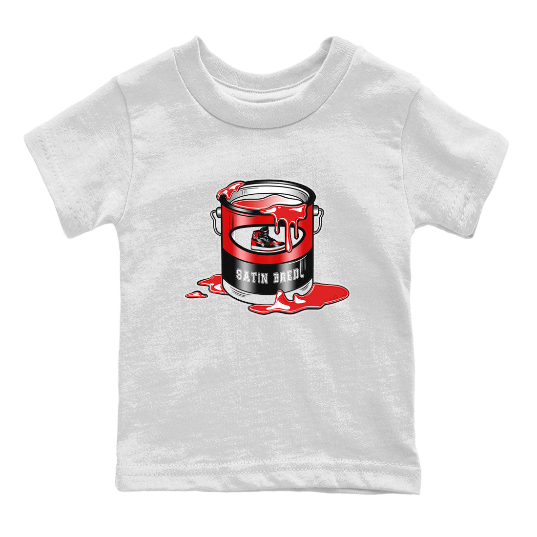 Air Jordan 1 Satin Bred shirt to match jordans Bucket Streetwear Sneaker Shirt Air Jordan 1 Retro High OG Satin Bred Drip Gear Zone Sneaker Matching Clothing Baby Toddler White 2 T-Shirt