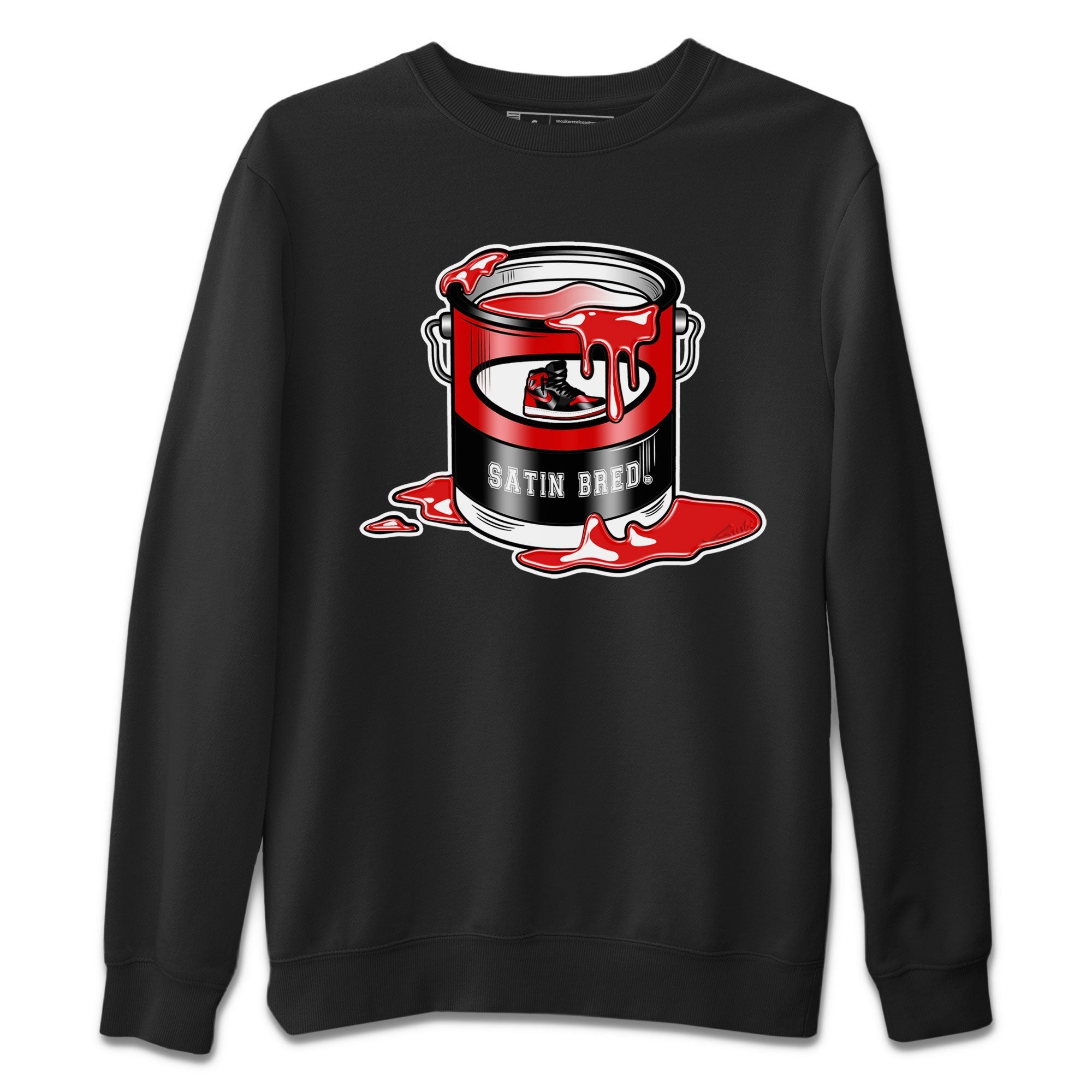 Air Jordan 1 Satin Bred shirt to match jordans Bucket Streetwear Sneaker Shirt Air Jordan 1 Retro High OG Satin Bred Drip Gear Zone Sneaker Matching Clothing Unisex Black 2 T-Shirt