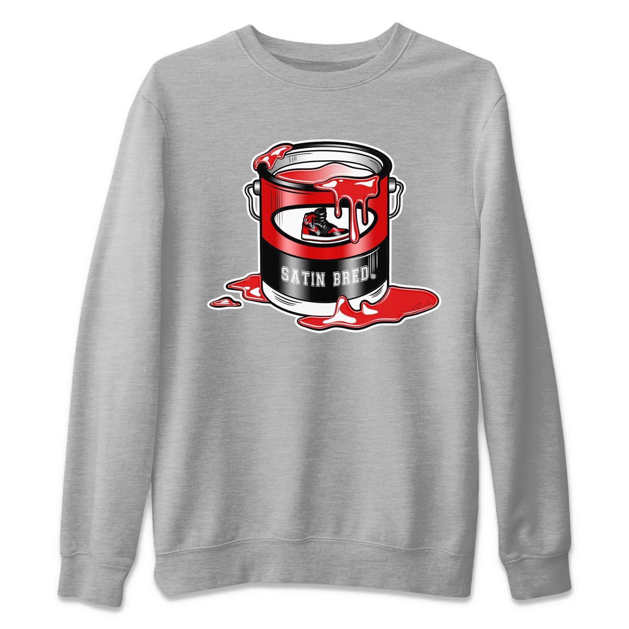 Air Jordan 1 Satin Bred shirt to match jordans Bucket Streetwear Sneaker Shirt Air Jordan 1 Retro High OG Satin Bred Drip Gear Zone Sneaker Matching Clothing Unisex Heather Grey 2 T-Shirt