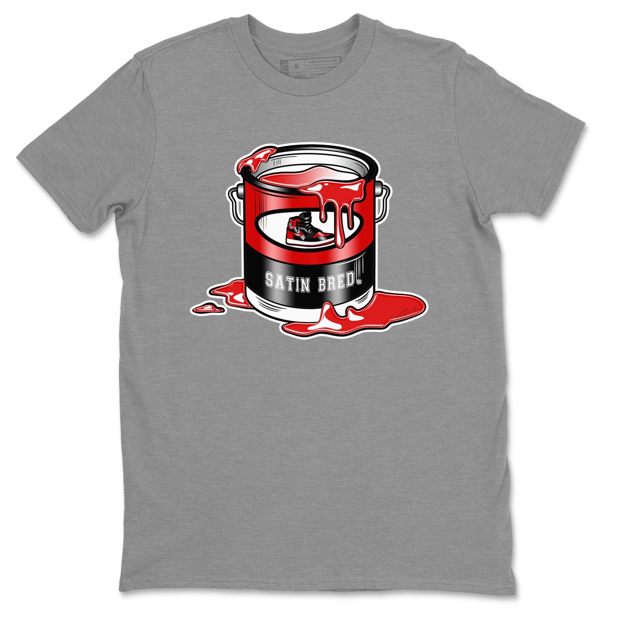 Air Jordan 1 Satin Bred shirt to match jordans Bucket Streetwear Sneaker Shirt Air Jordan 1 Retro High OG Satin Bred Drip Gear Zone Sneaker Matching Clothing Unisex Heather Grey 2 T-Shirt