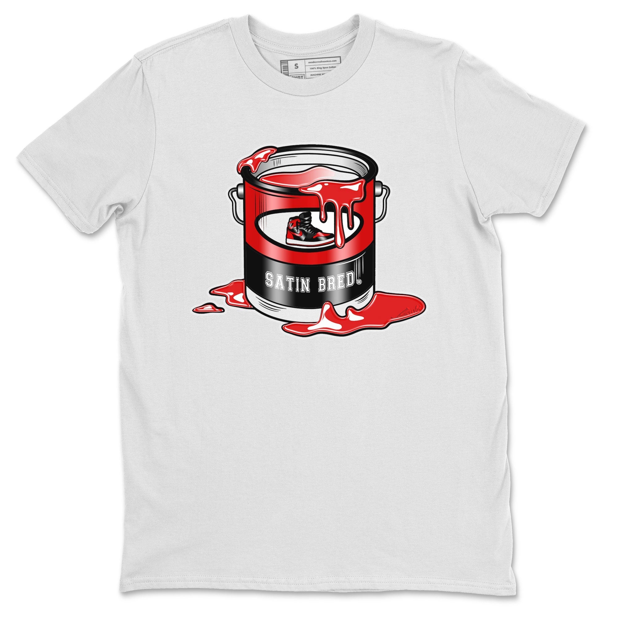 Air Jordan 1 Satin Bred shirt to match jordans Bucket Streetwear Sneaker Shirt Air Jordan 1 Retro High OG Satin Bred Drip Gear Zone Sneaker Matching Clothing Unisex White 2 T-Shirt