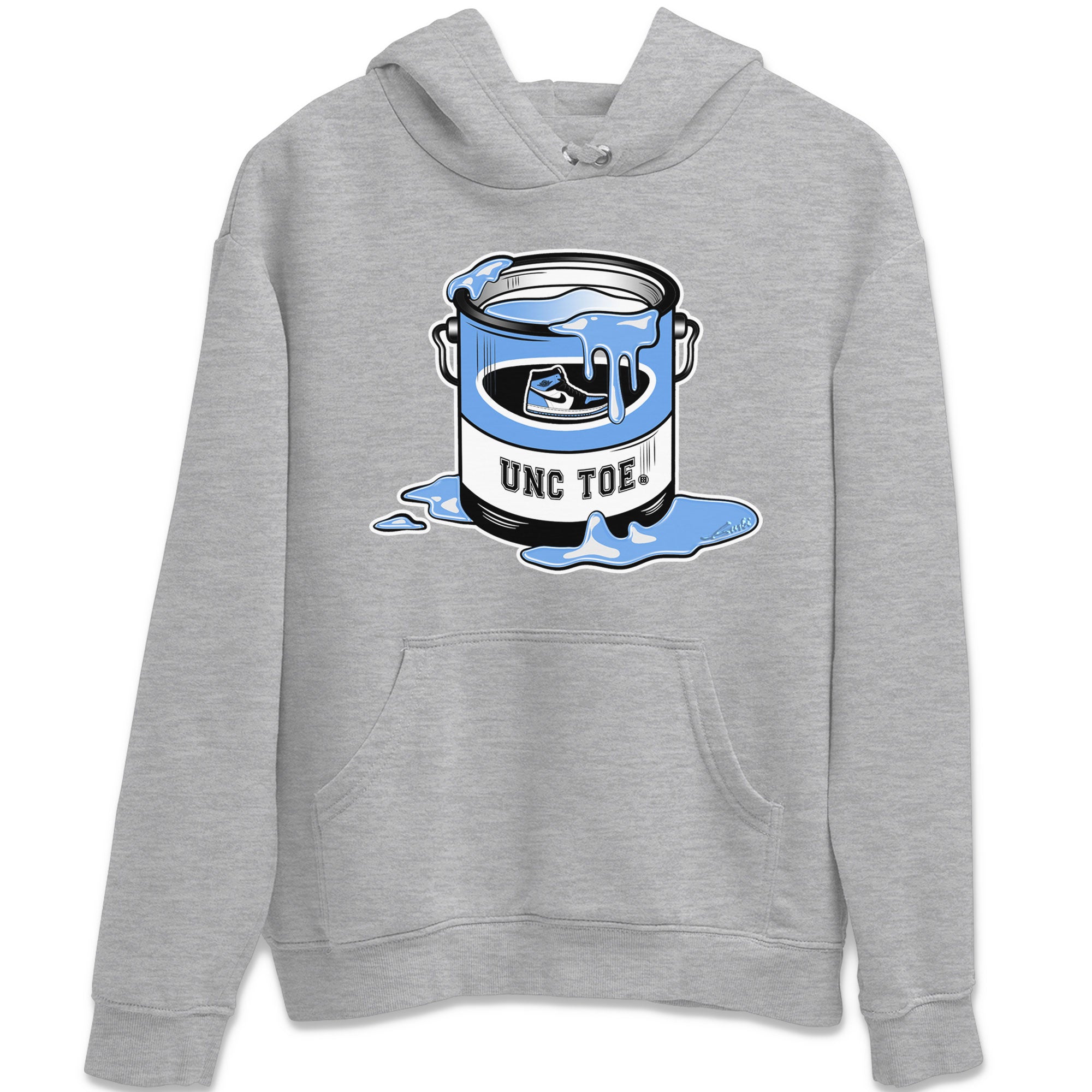 Air Jordan 1 UNC Toe shirt to match jordans Bucket Streetwear Sneaker Shirt Air Jordan 1 Retro High OG UNC Toe Drip Gear Zone Sneaker Matching Clothing Unisex Heather Grey 2 T-Shirt