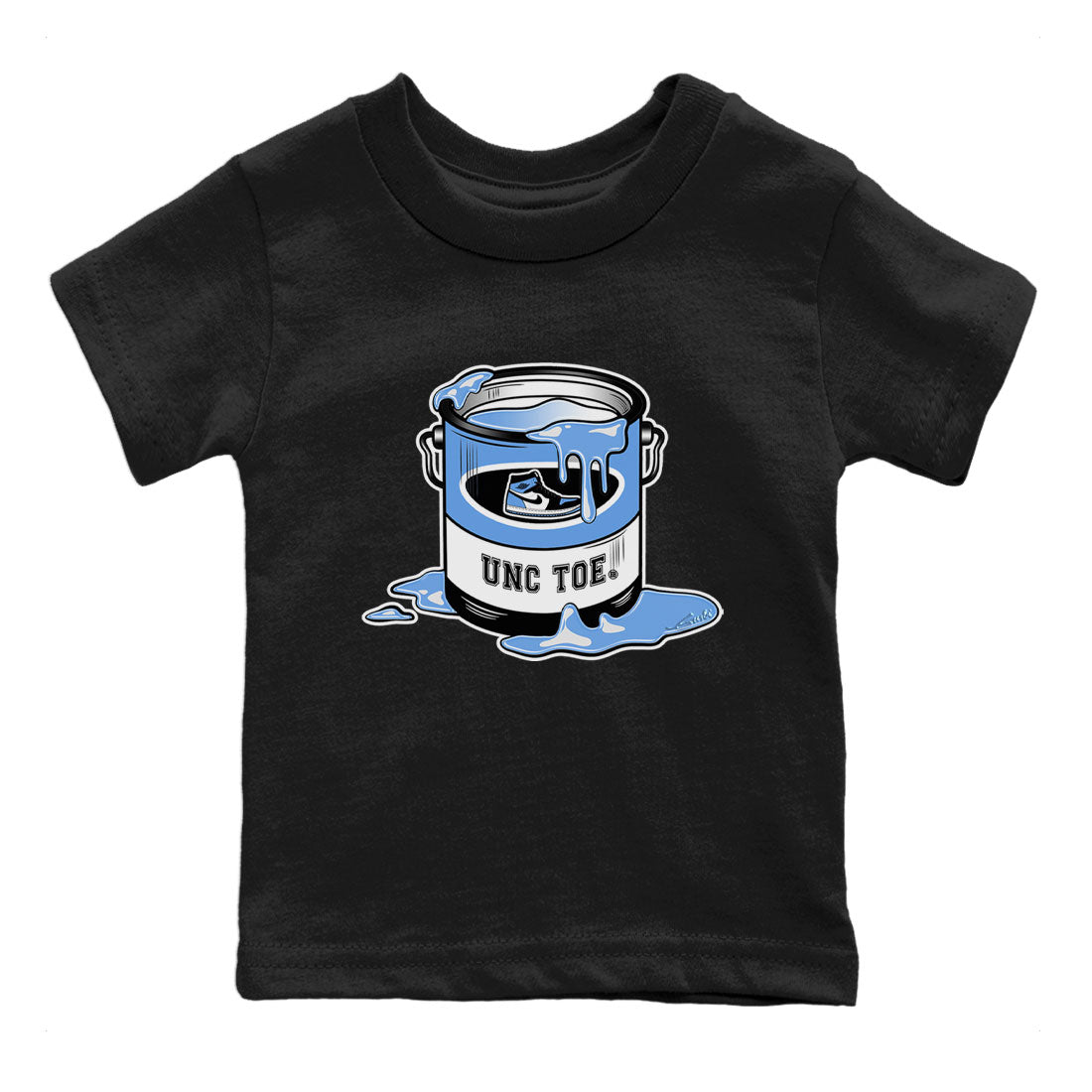 Air Jordan 1 UNC Toe shirt to match jordans Bucket Streetwear Sneaker Shirt Air Jordan 1 Retro High OG UNC Toe Drip Gear Zone Sneaker Matching Clothing Baby Toddler Black 2 T-Shirt