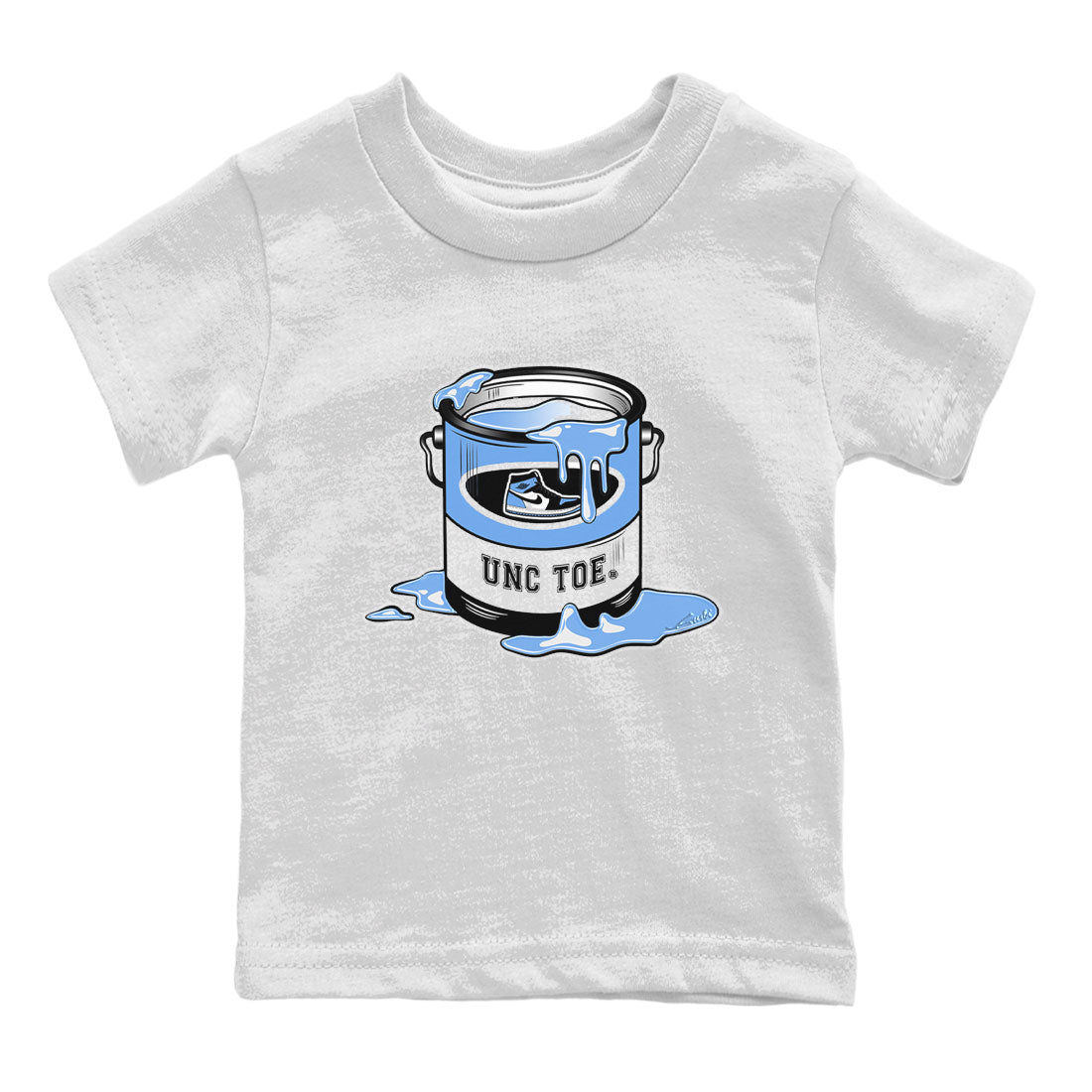 Air Jordan 1 UNC Toe shirt to match jordans Bucket Streetwear Sneaker Shirt Air Jordan 1 Retro High OG UNC Toe Drip Gear Zone Sneaker Matching Clothing Baby Toddler White 2 T-Shirt