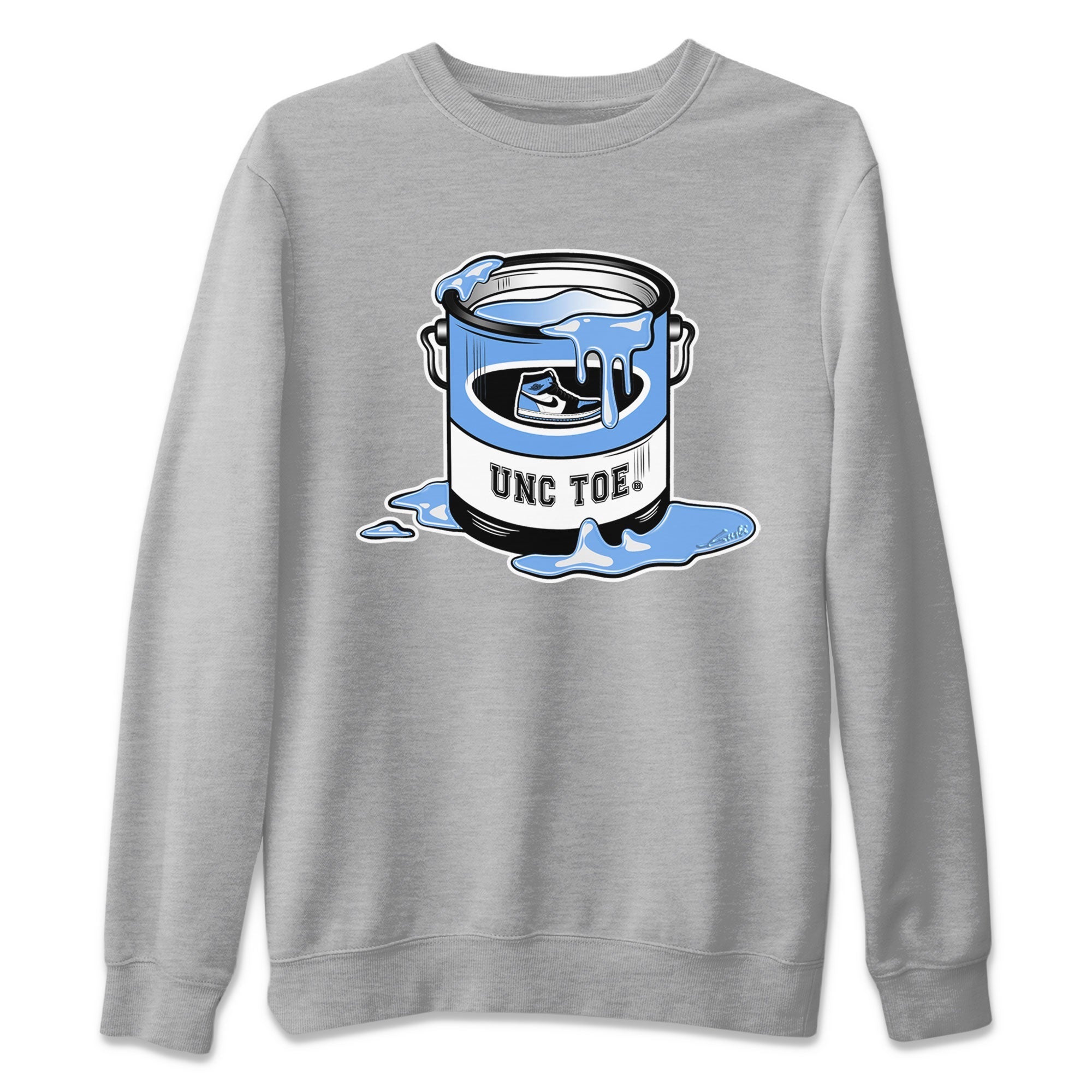 Air Jordan 1 UNC Toe shirt to match jordans Bucket Streetwear Sneaker Shirt Air Jordan 1 Retro High OG UNC Toe Drip Gear Zone Sneaker Matching Clothing Unisex Heather Grey 2 T-Shirt