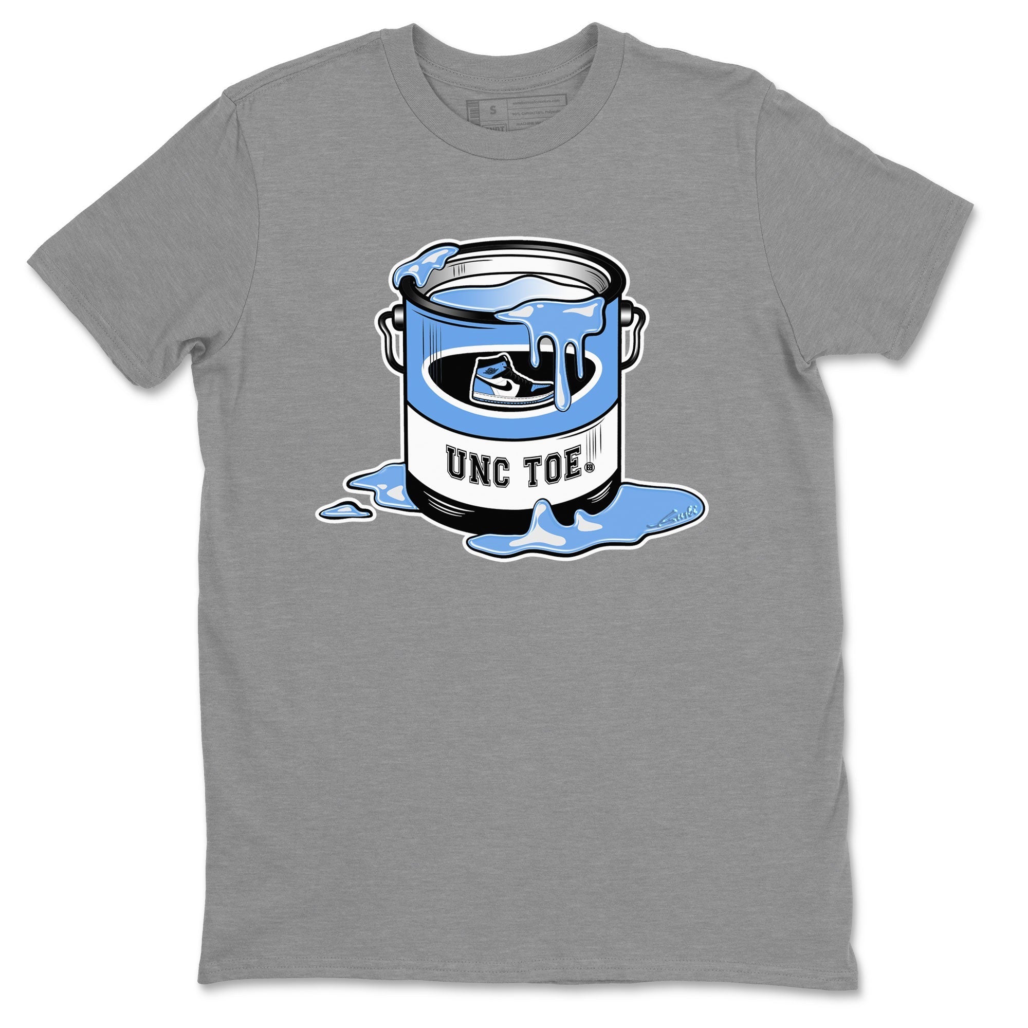 Air Jordan 1 UNC Toe shirt to match jordans Bucket Streetwear Sneaker Shirt Air Jordan 1 Retro High OG UNC Toe Drip Gear Zone Sneaker Matching Clothing Unisex Heather Grey 2 T-Shirt