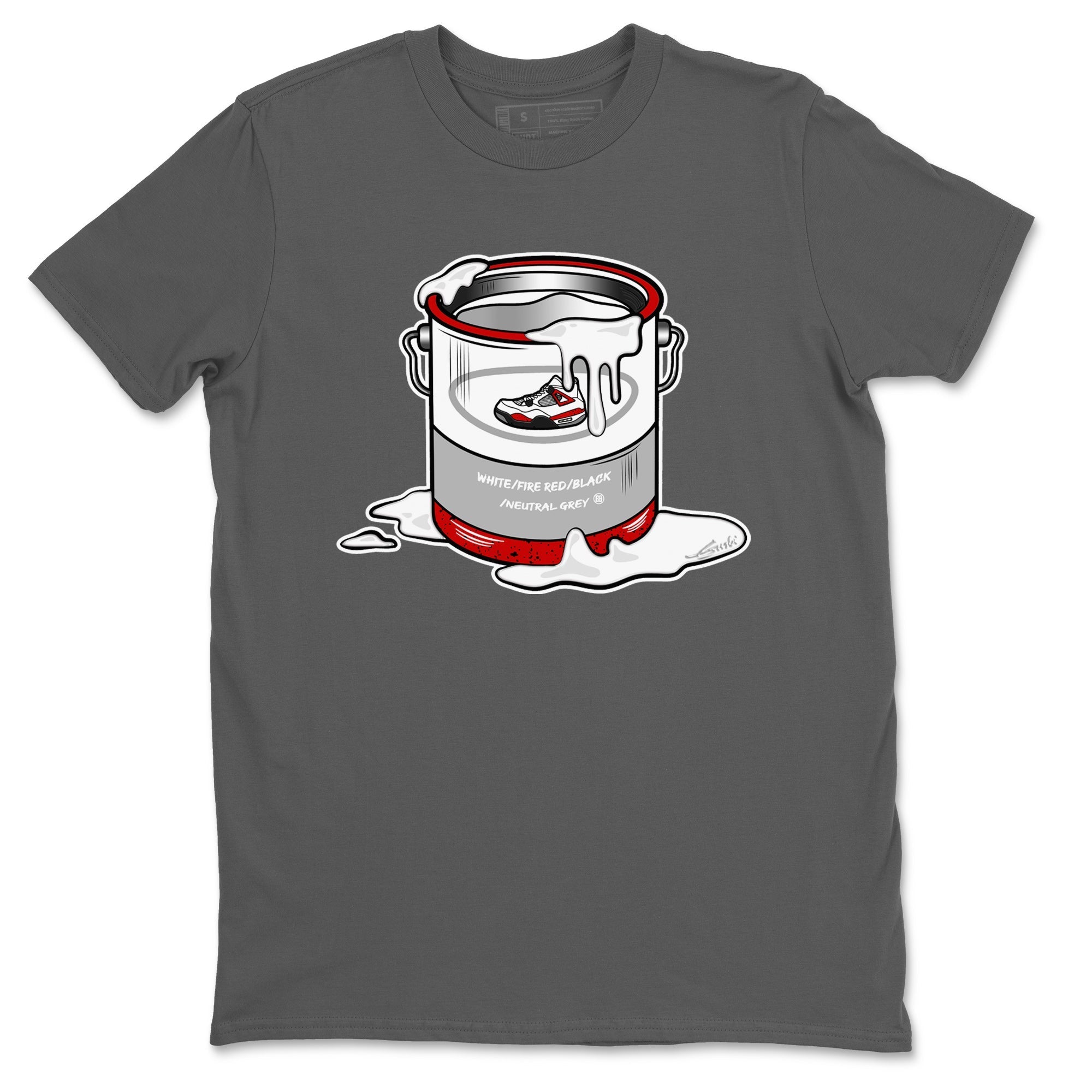 Air Jordan 4 Red Cement Sneaker Match Tees Bucket Streetwear Sneaker Shirt Air Jordan 4 Retro Red Cement Drip Gear Zone Sneaker Matching Clothing Unisex Shirts Cool Grey 2