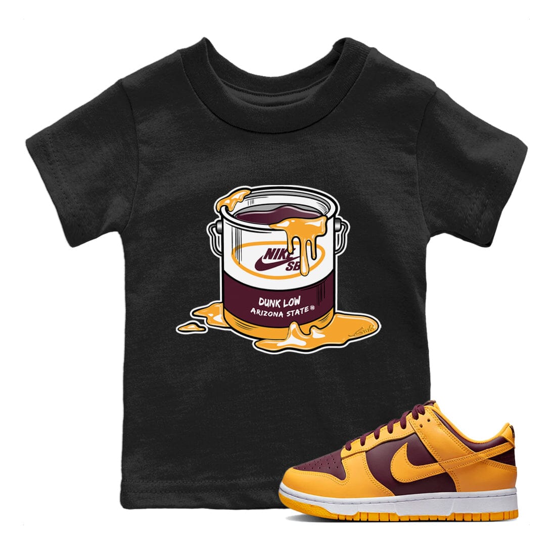 Dunk Arizona State Sneaker Match Tees Bucket Sneaker Tees Dunk Arizona State Jordan to match sneaker T-Shirt Kids Shirts