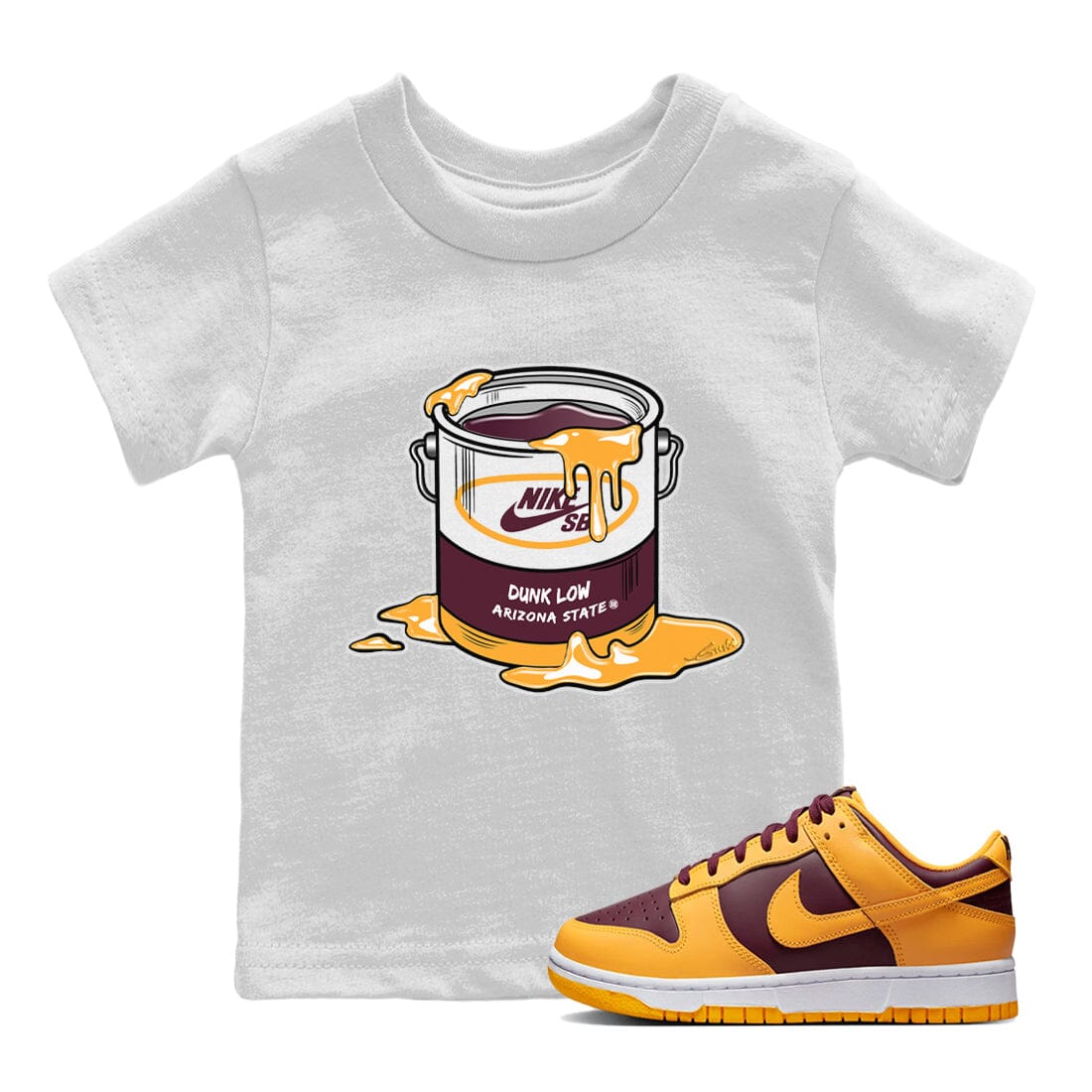 Dunk Arizona State Sneaker Match Tees Bucket Sneaker Tees Dunk Arizona State Jordan to match sneaker T-Shirt Kids Shirts