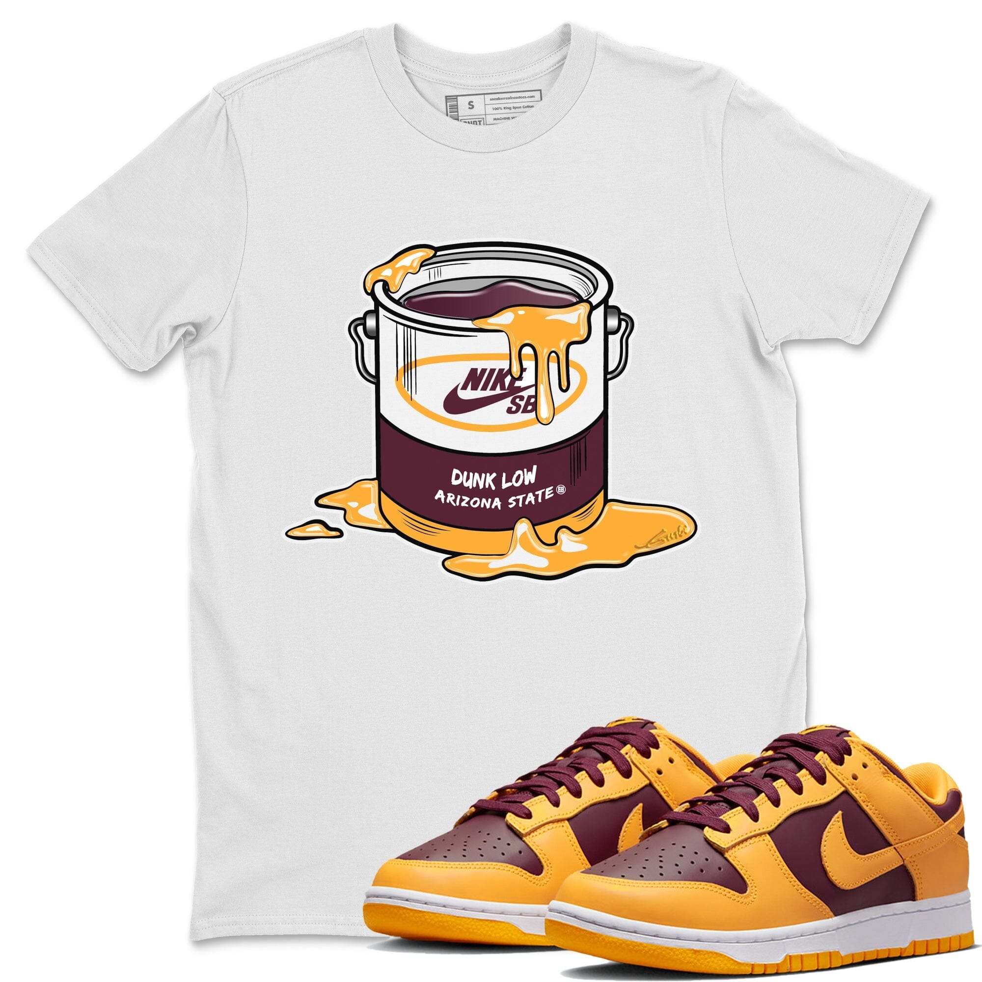 Dunk Arizona State Sneaker Match Tees Bucket Sneaker Tees Dunk Arizona State Jordan to match sneaker T-Shirt Crew Neck Shirts
