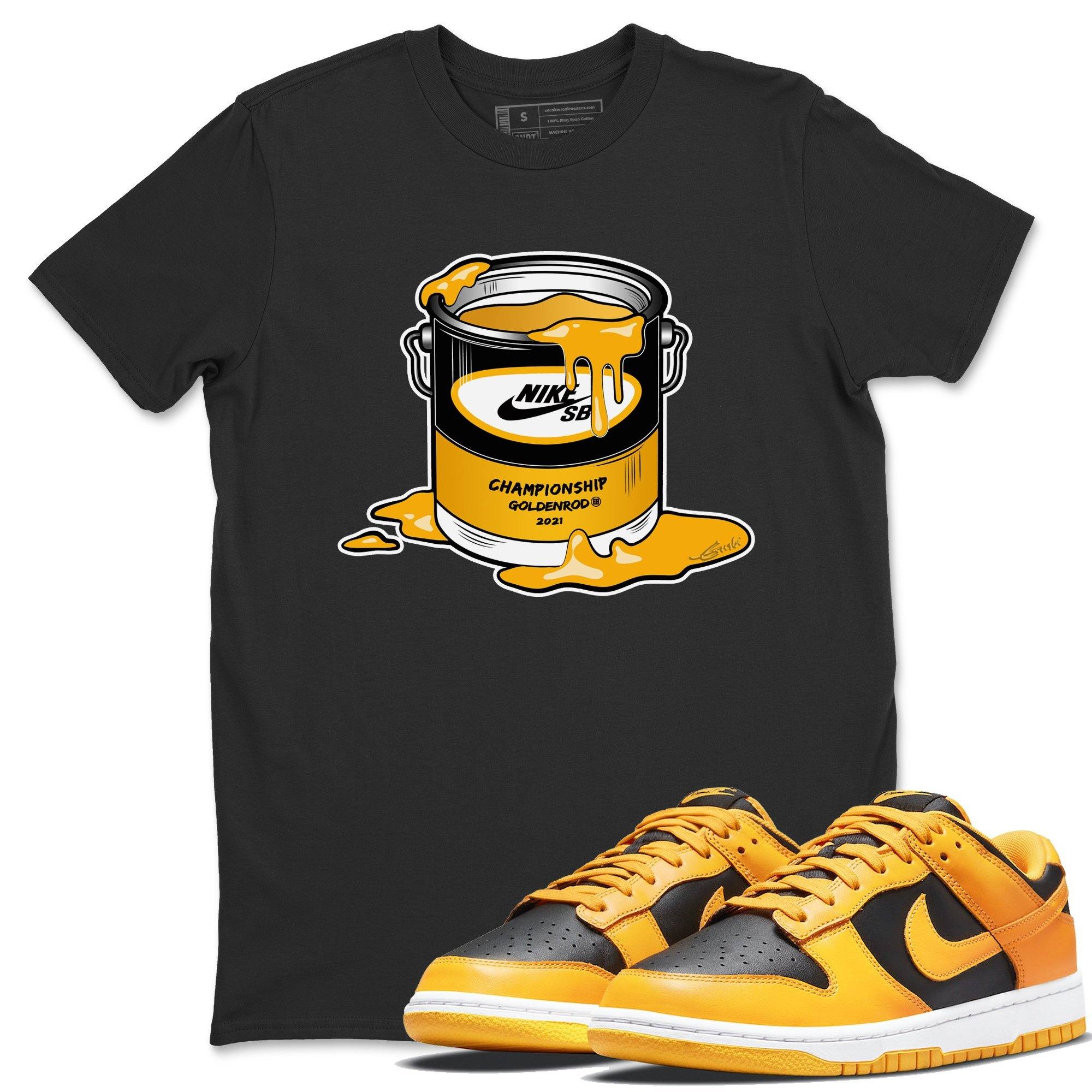 Dunk Championship Goldenrod Sneaker Match Tees Bucket Sneaker Tees Dunk Championship Goldenrod Jordan to match sneaker T-Shirt Crew Neck Shirts